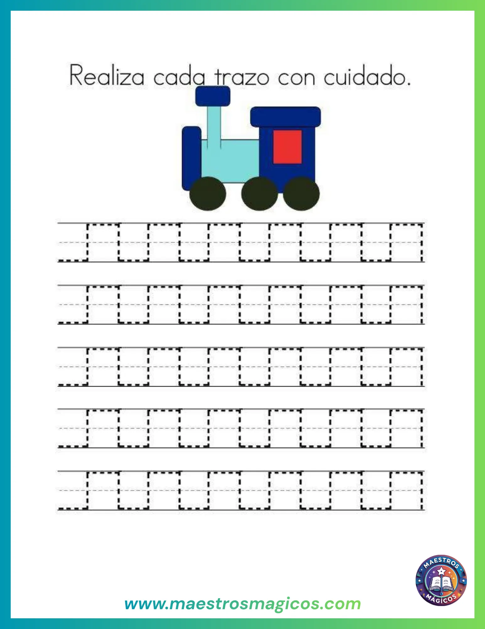 Trazos horizontales vías tren