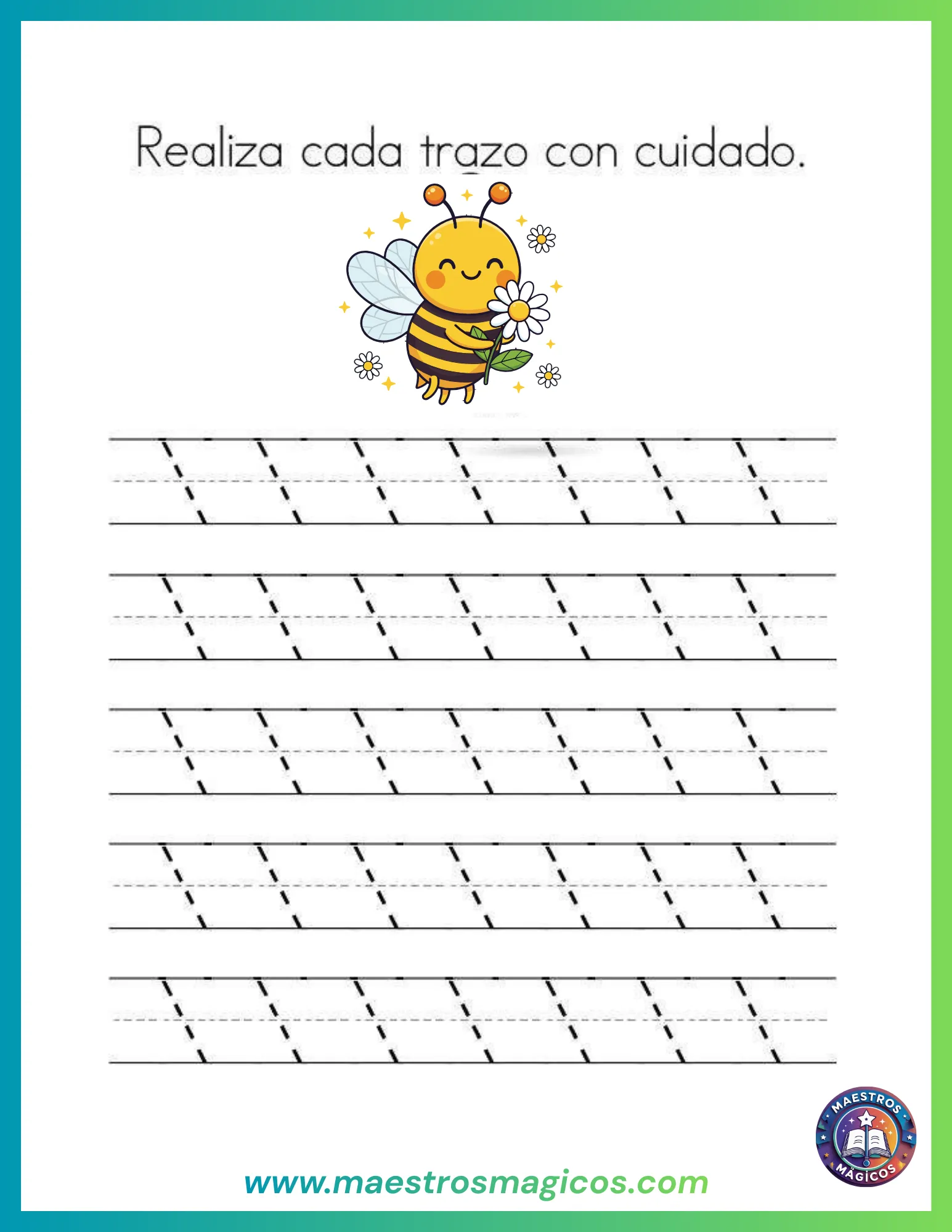 Trazos zig zag abejas