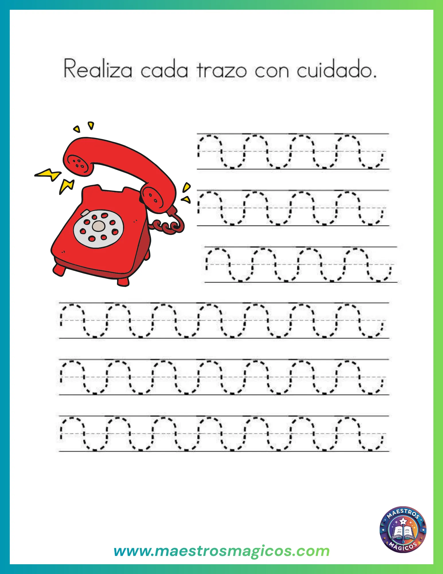 Trazos bucles teléfono