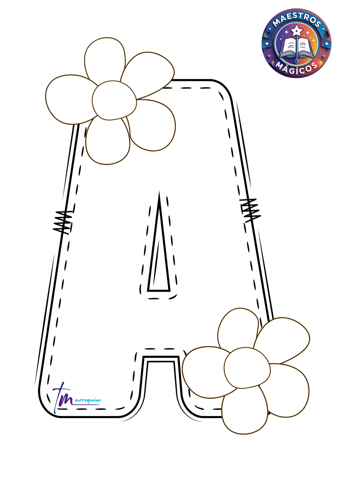 Molde de abecedario flores portada PDF