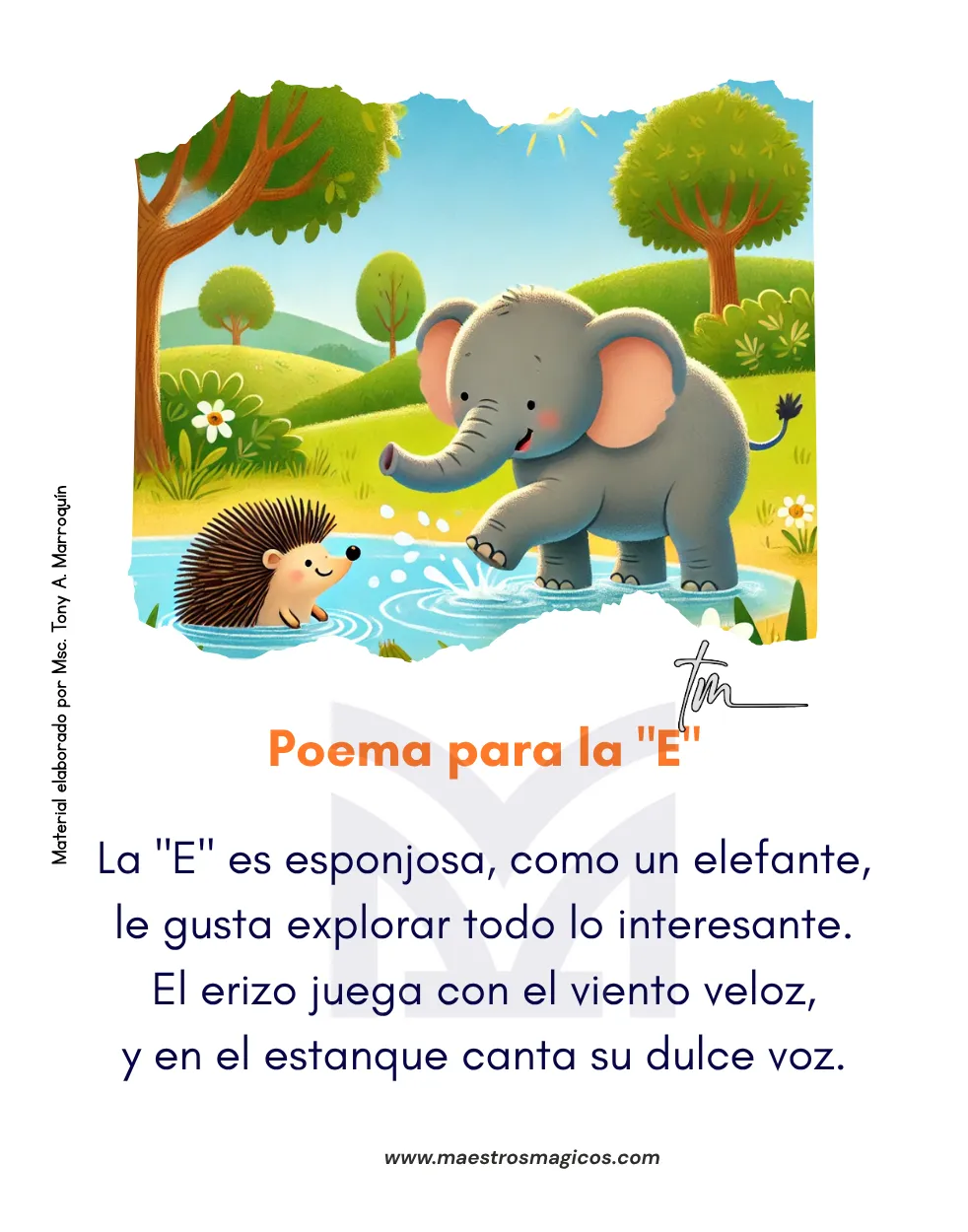 Poema vocal E elefante erizo