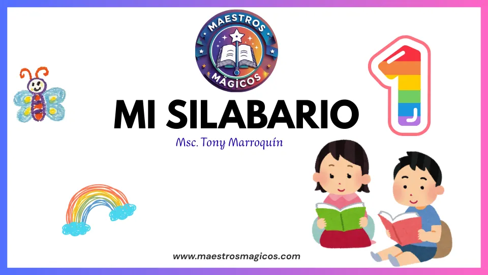 Silabario para preescolar con sílabas e imágenes