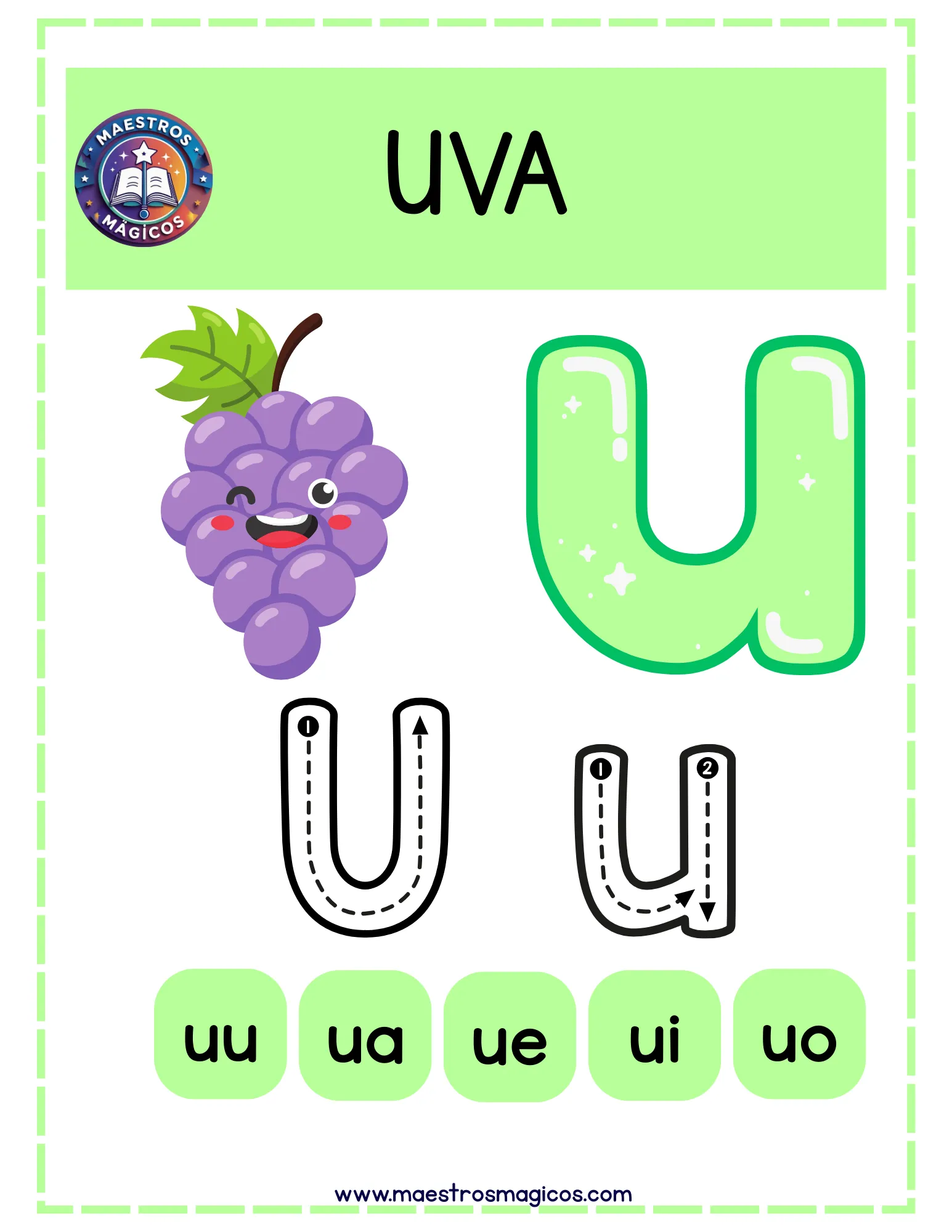 Poster vocal U combinaciones