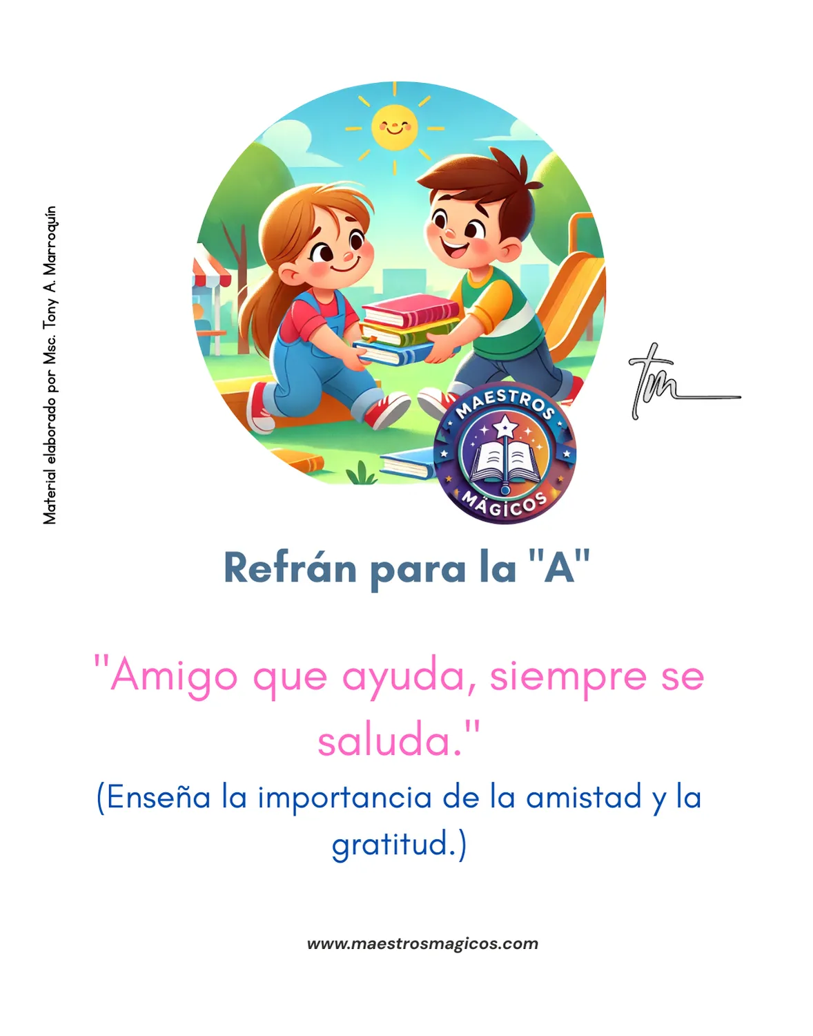 Refrán para la vocal A