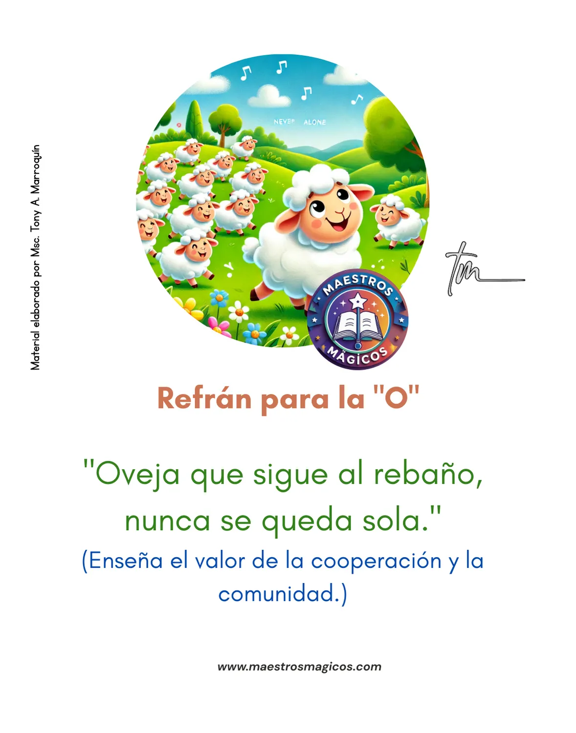 Refrán para la vocal O