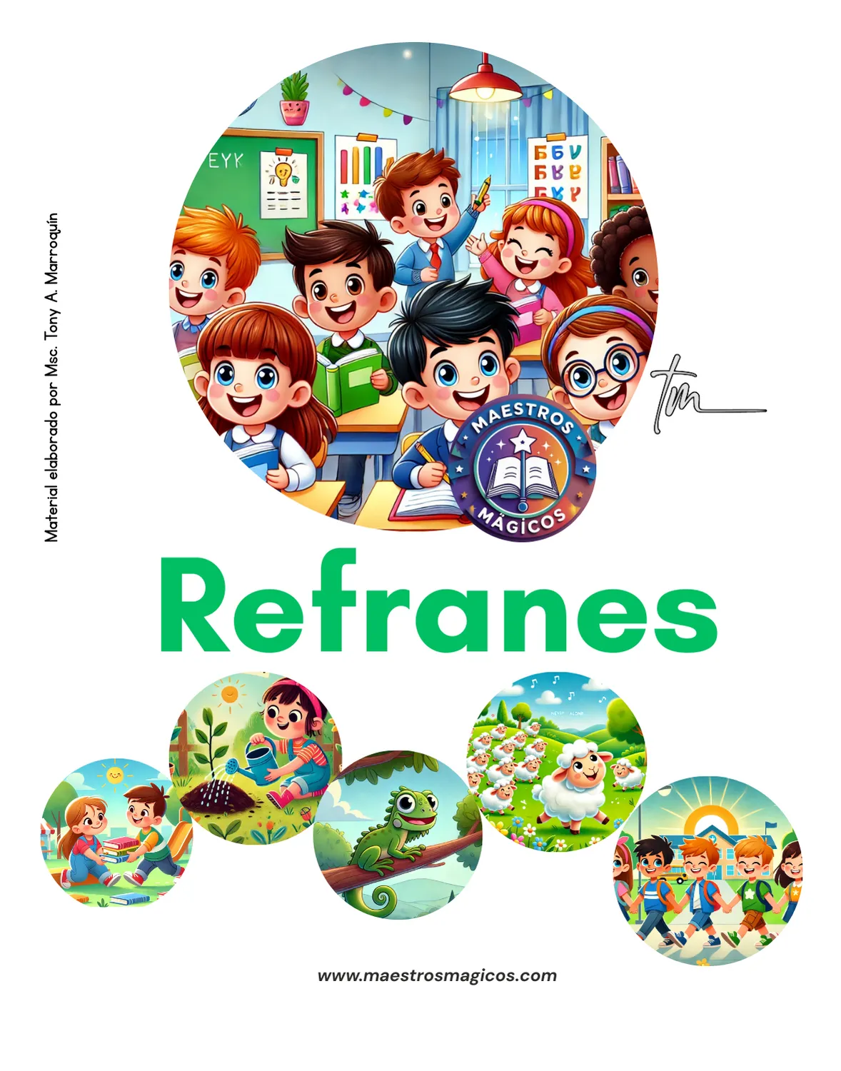Refranes para las vocales para niños de primaria y preescolar