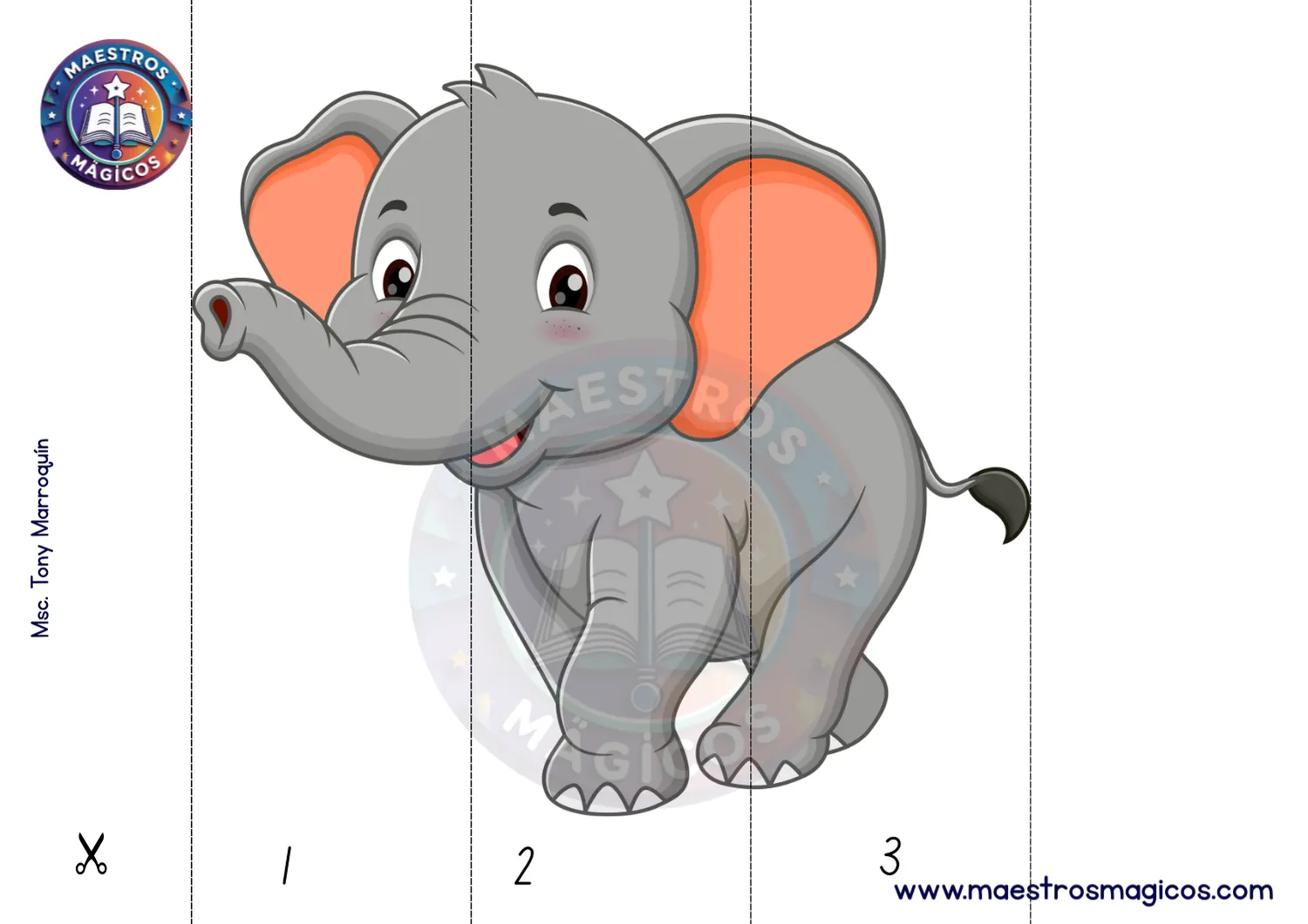 Secuencia numérica elefante