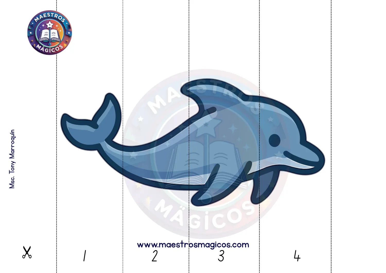 Puzle delfín 4 piezas