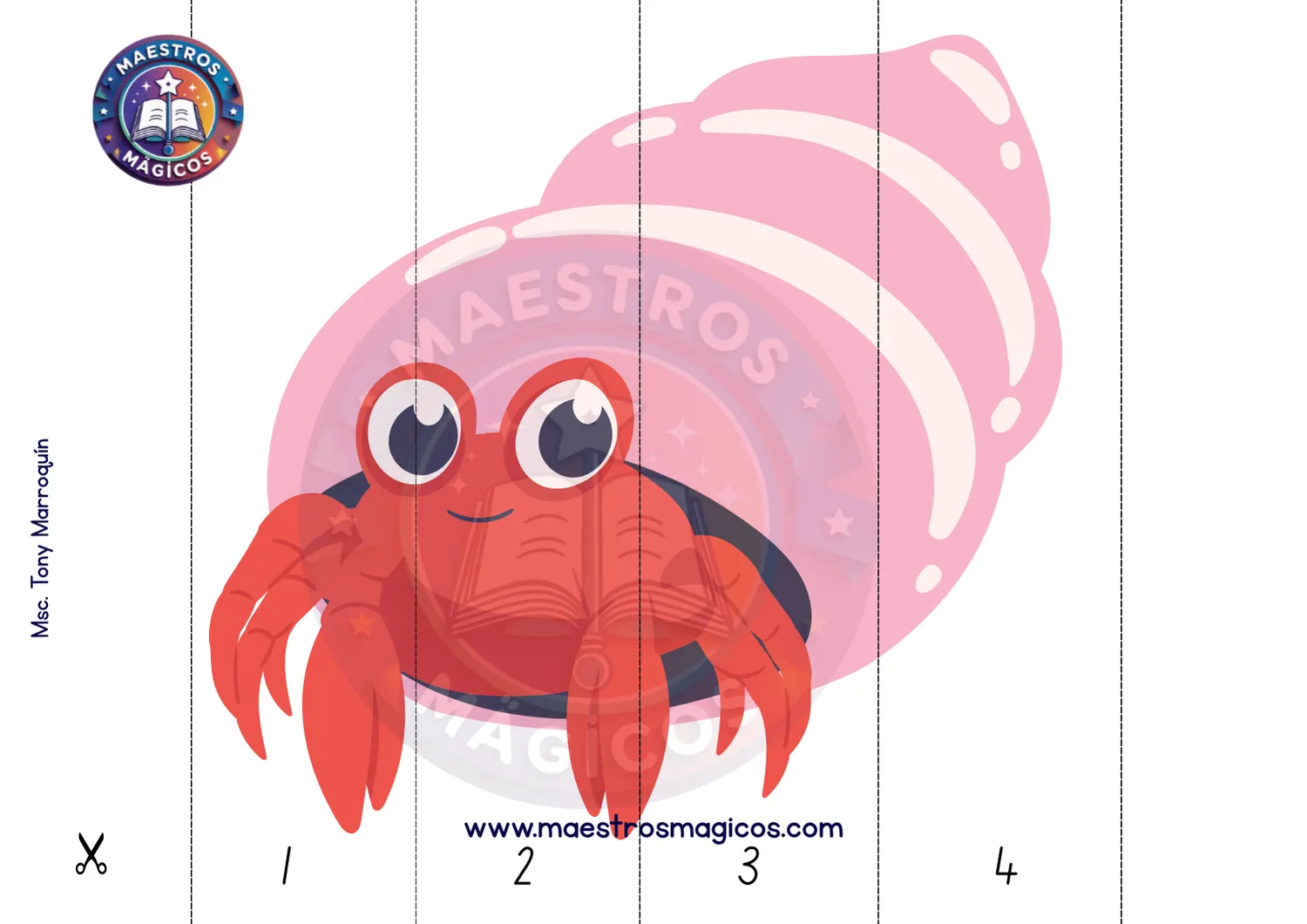 Puzle cangrejo ermitaño 4 piezas