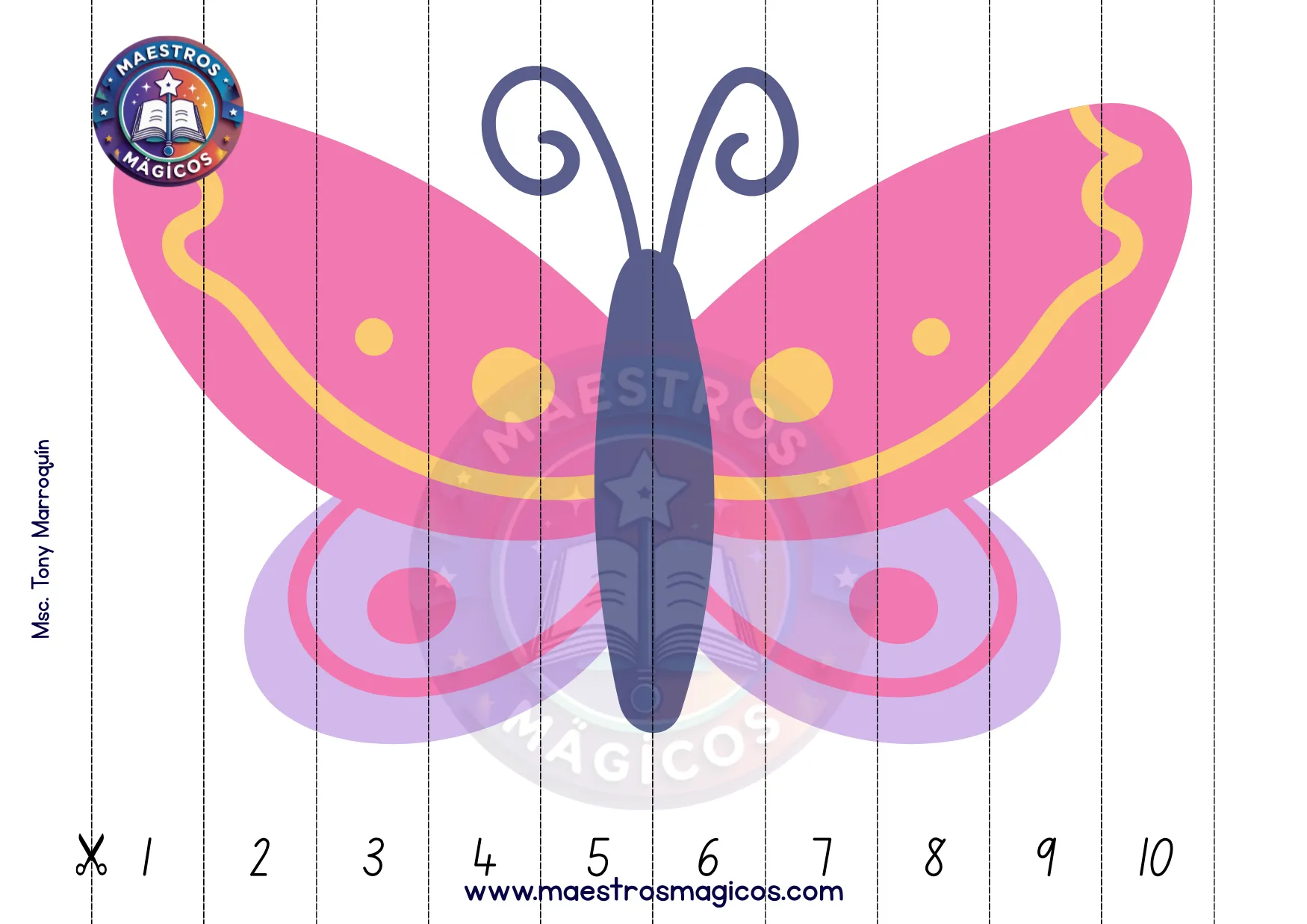 Puzle Mariposa 1 al 10