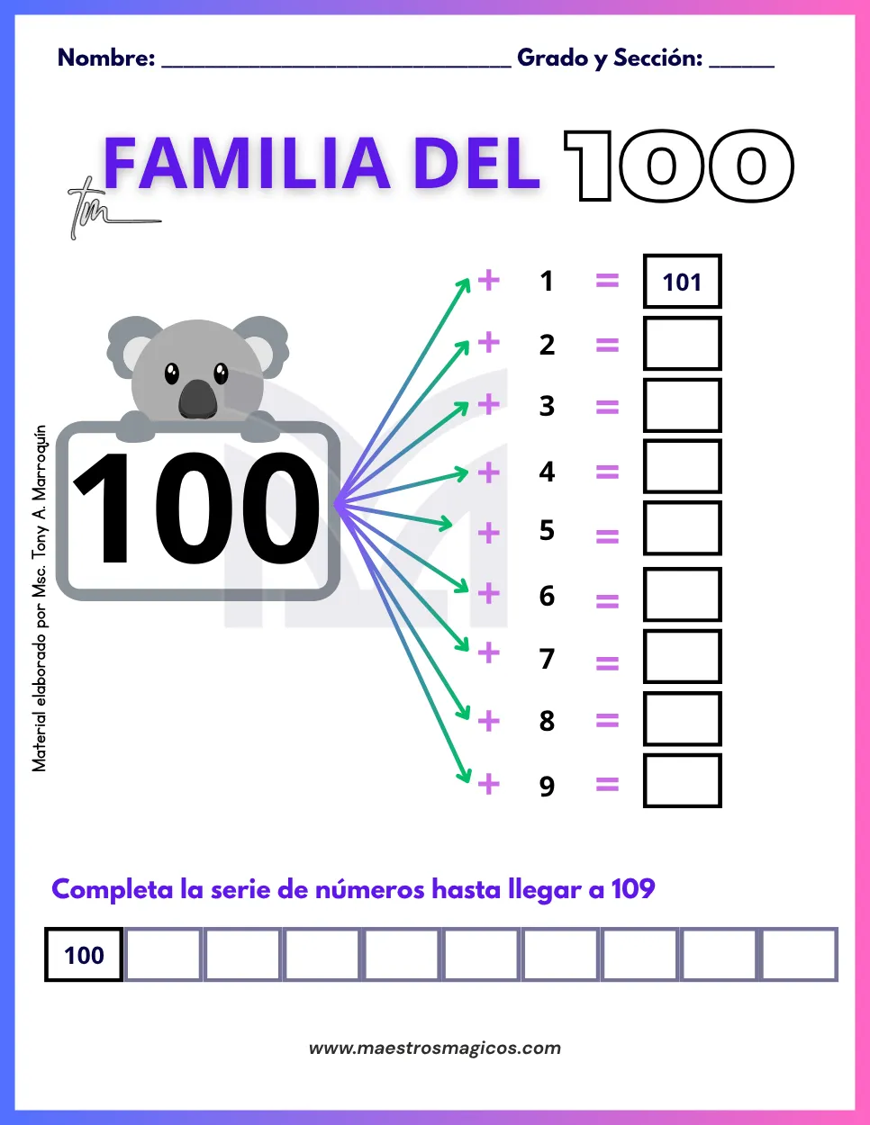 Sumemos con la familia del 100 portada PDF