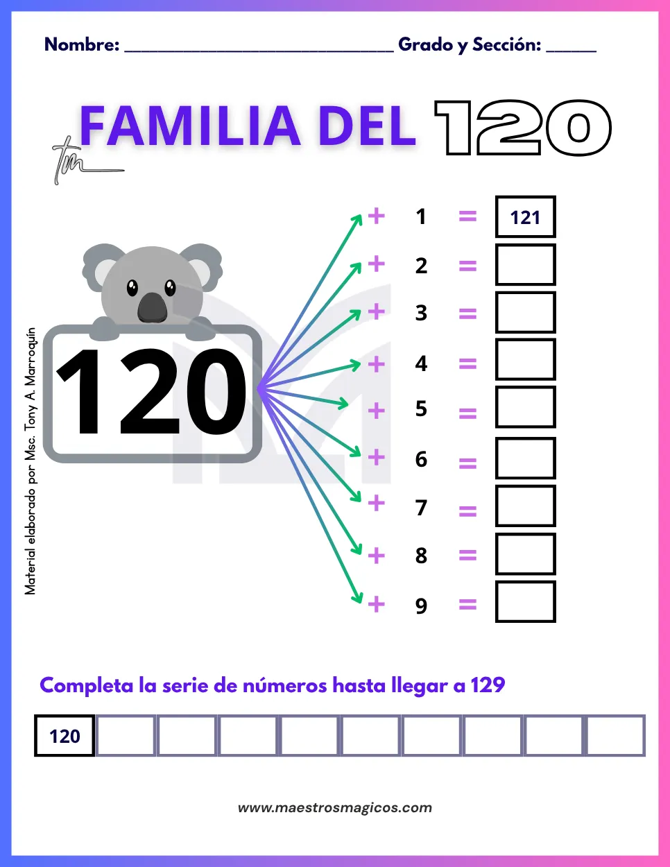 Ficha familia del 120 ejercicios