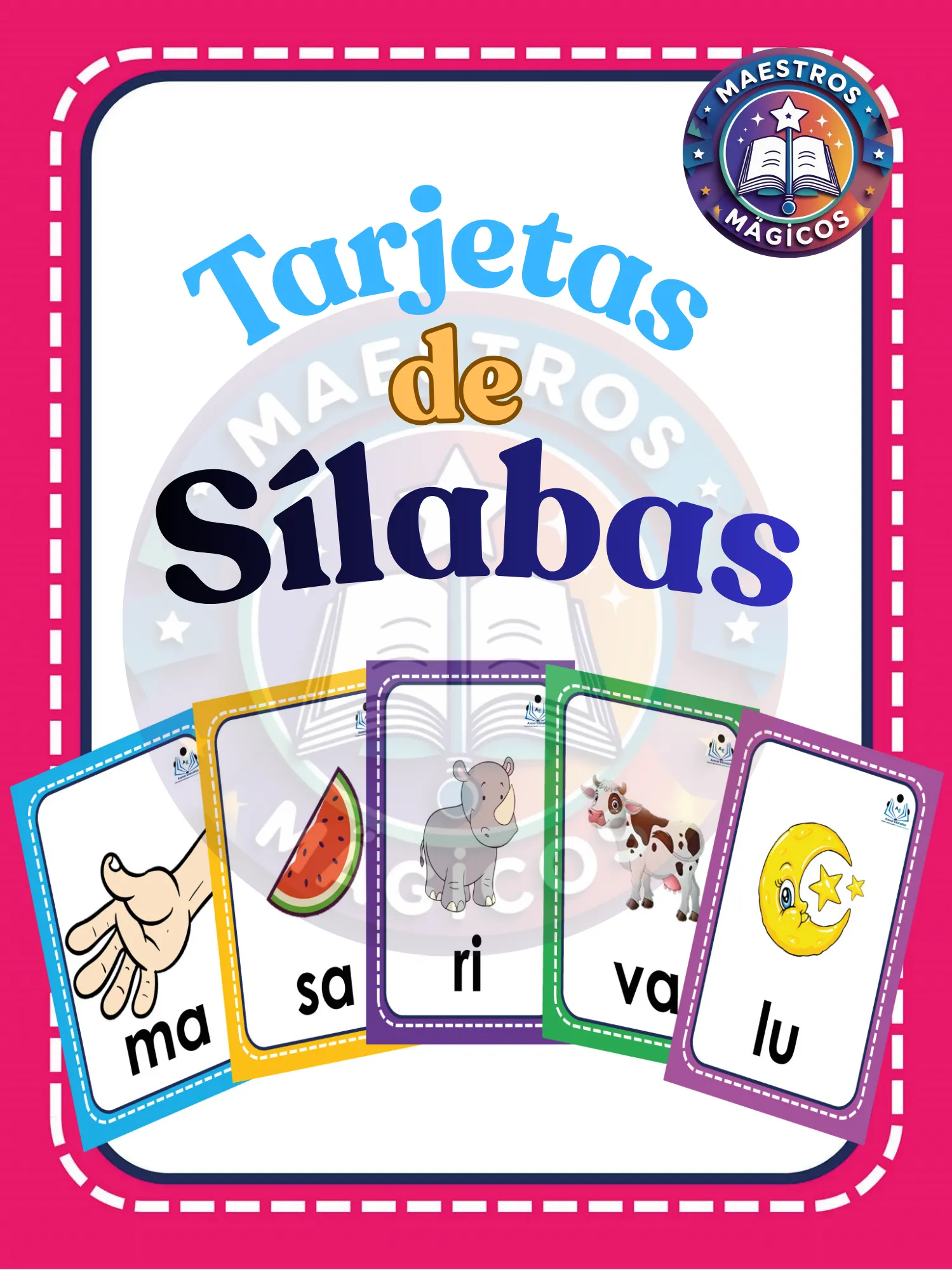 Tarjetas de sílabas premium portada colección completa
