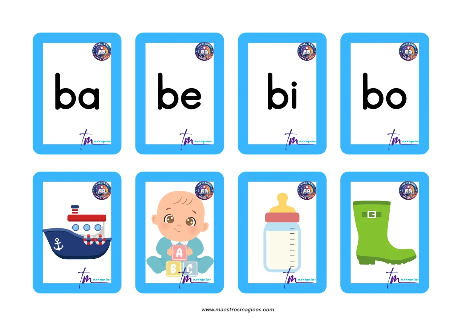 Tarjetas abecedario - página 1