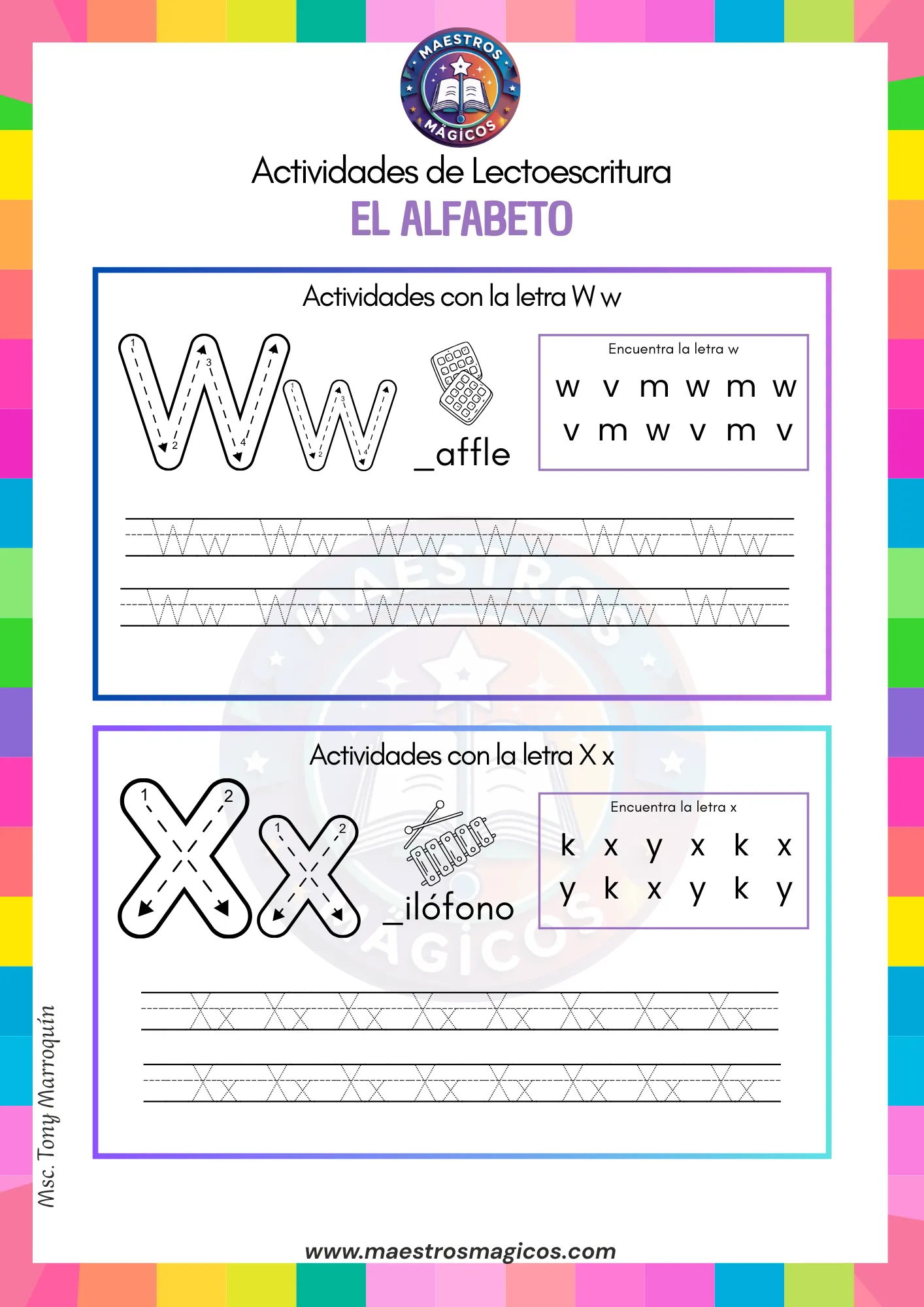 Actividades letras finales alfabeto