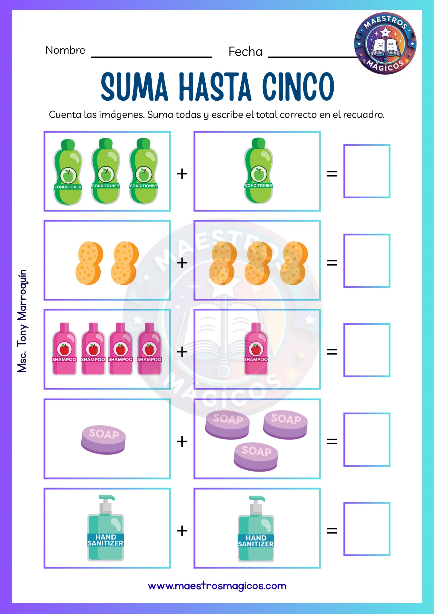 Suma hasta cinco balones