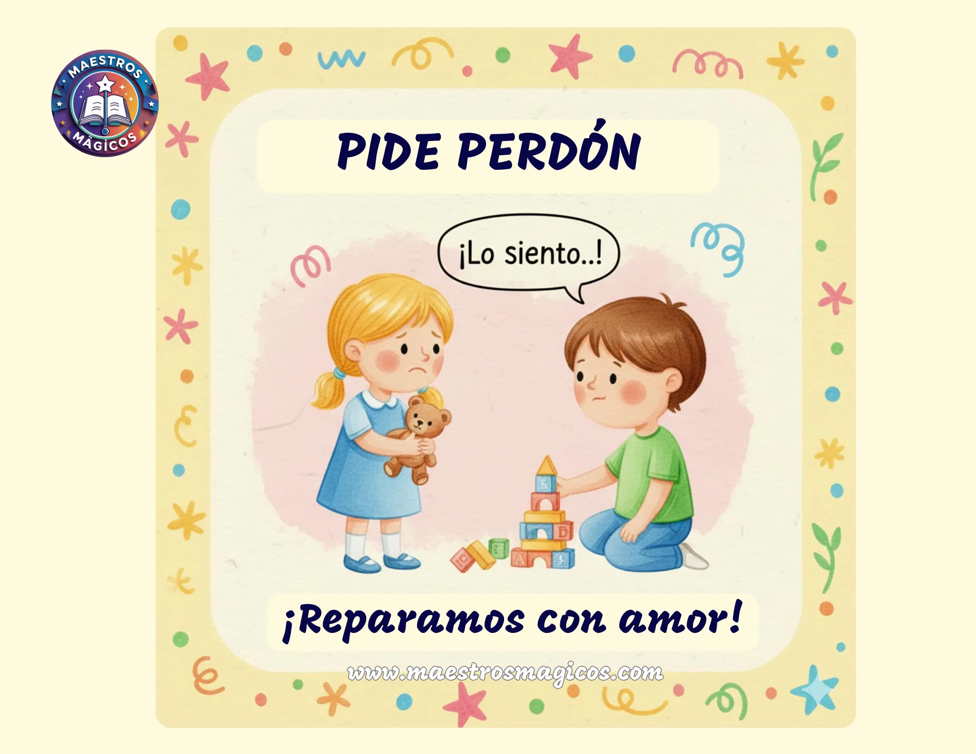Cartel pide perdón reparamos con amor