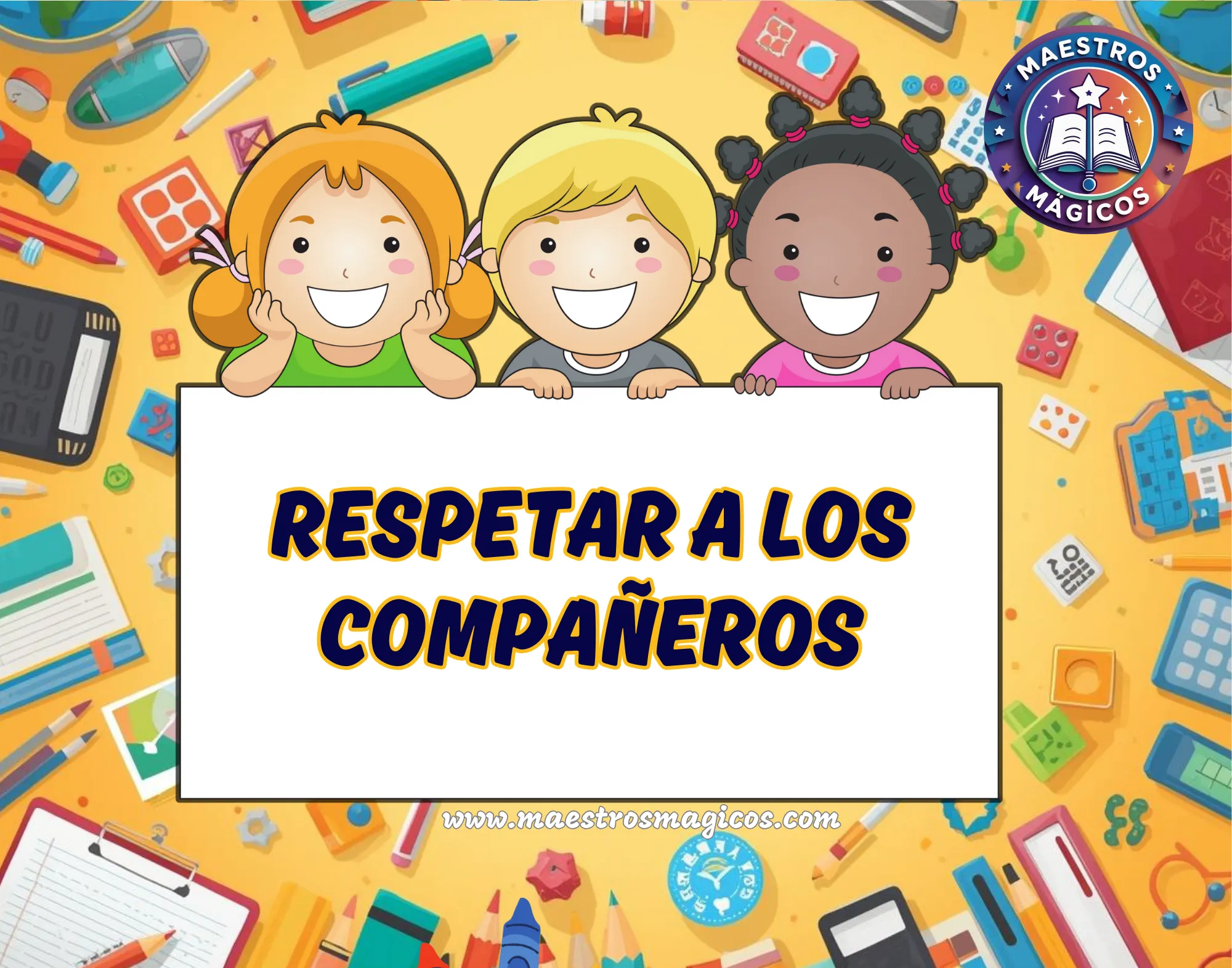 Cartel respetar a los compañeros