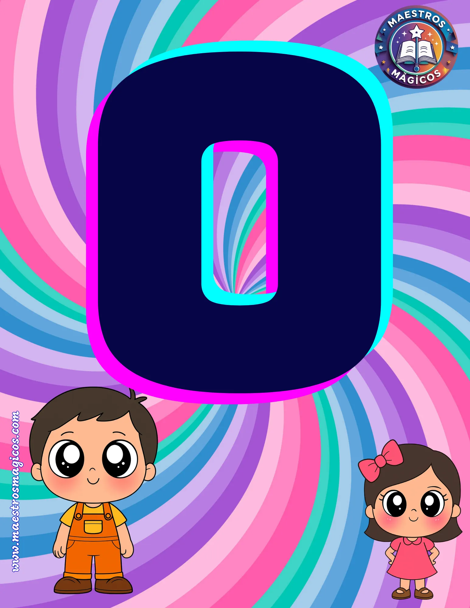 Letra O banner bienvenidos