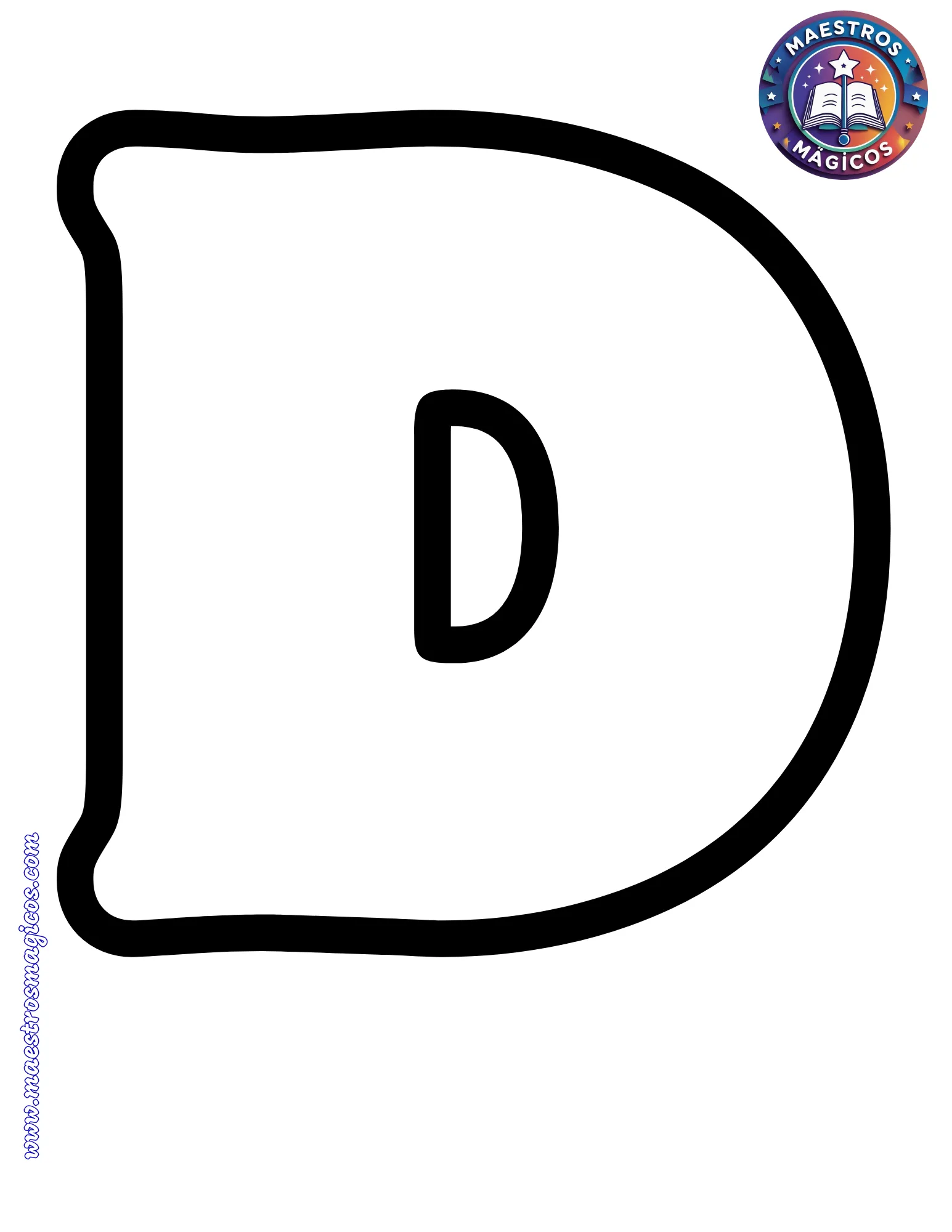 Letra D contorno