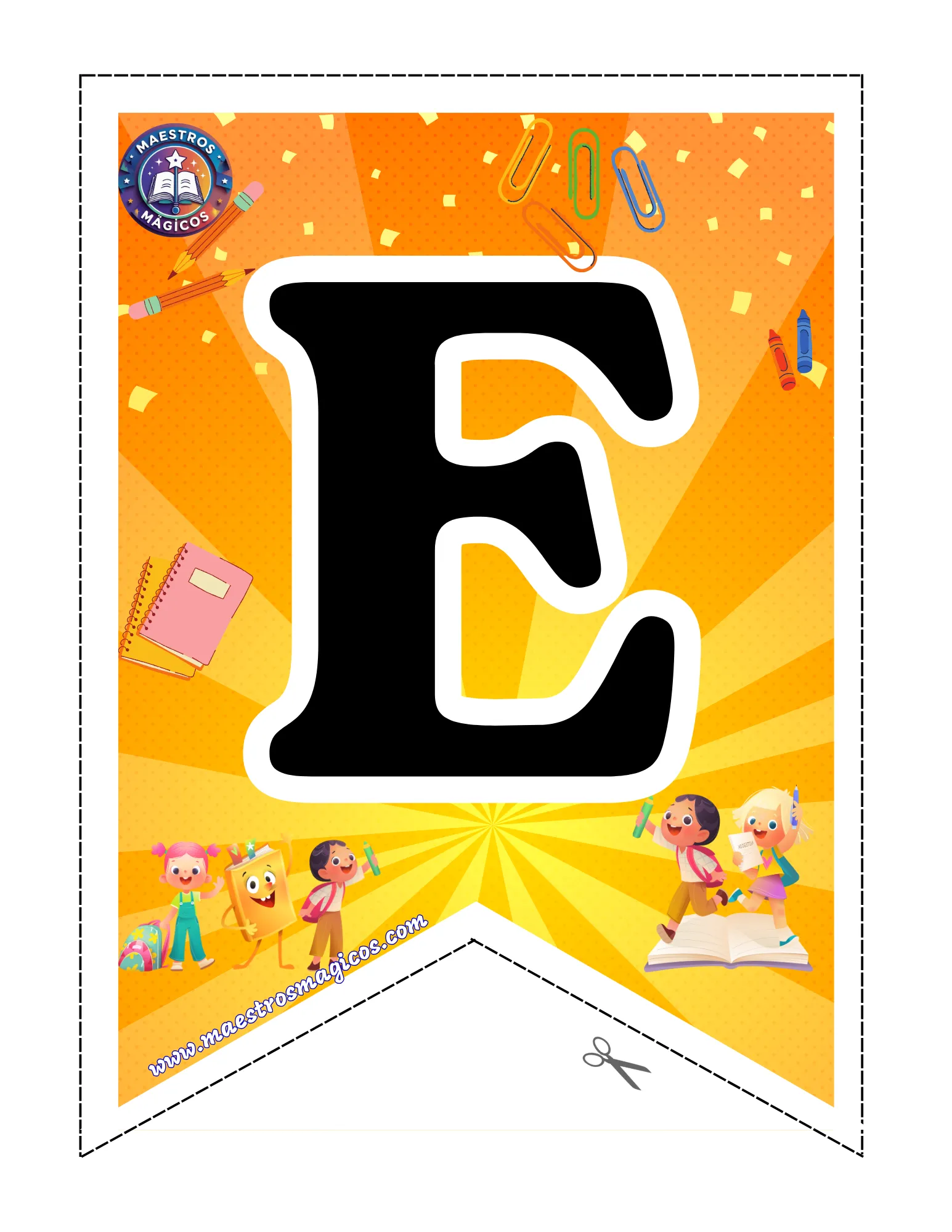 Banderín E cartel enero