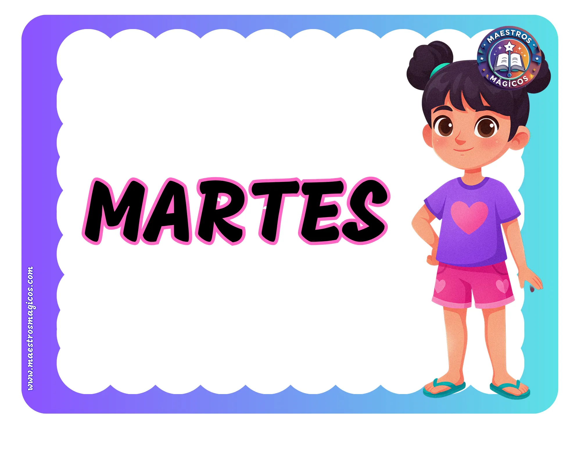 Cartel día Martes niña