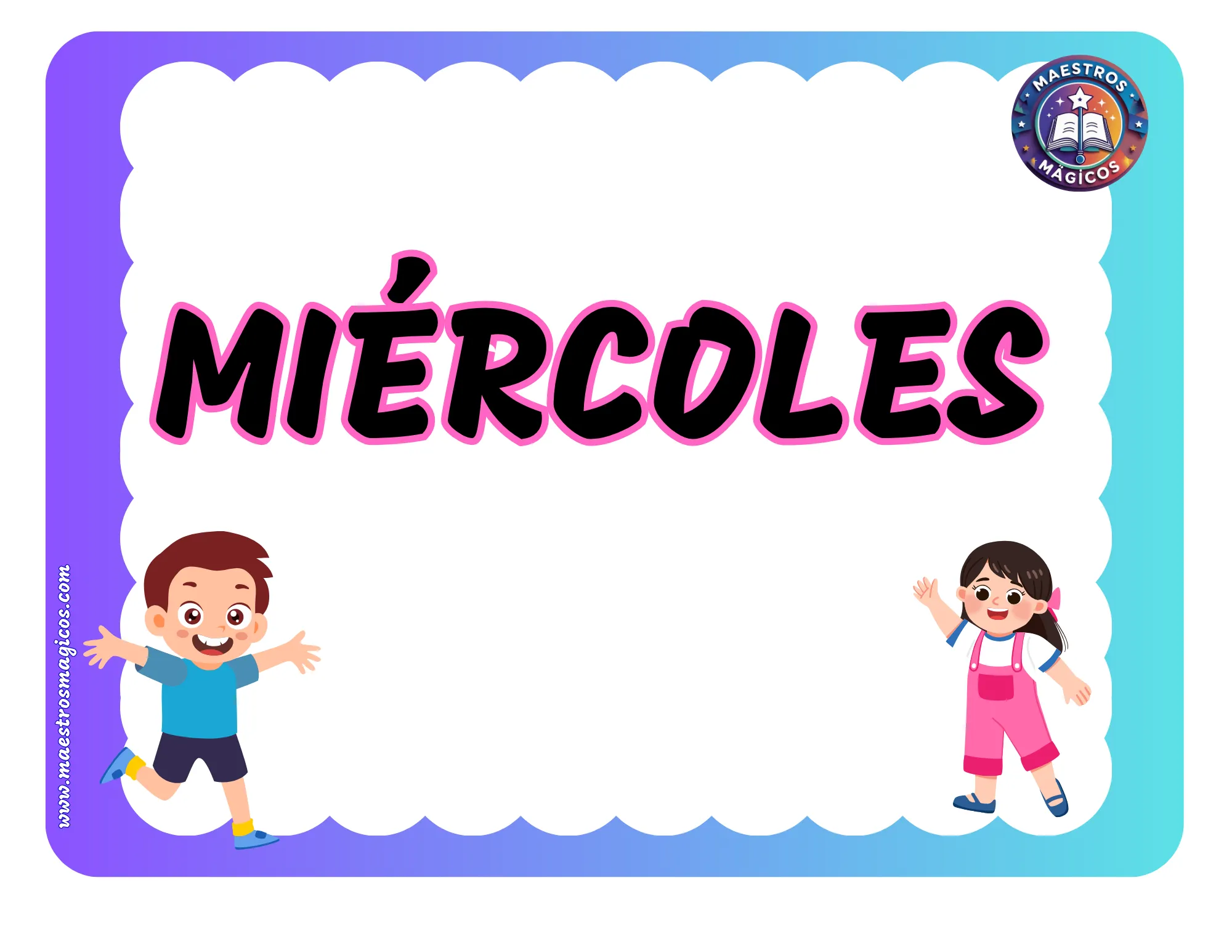 Cartel día Miércoles niños
