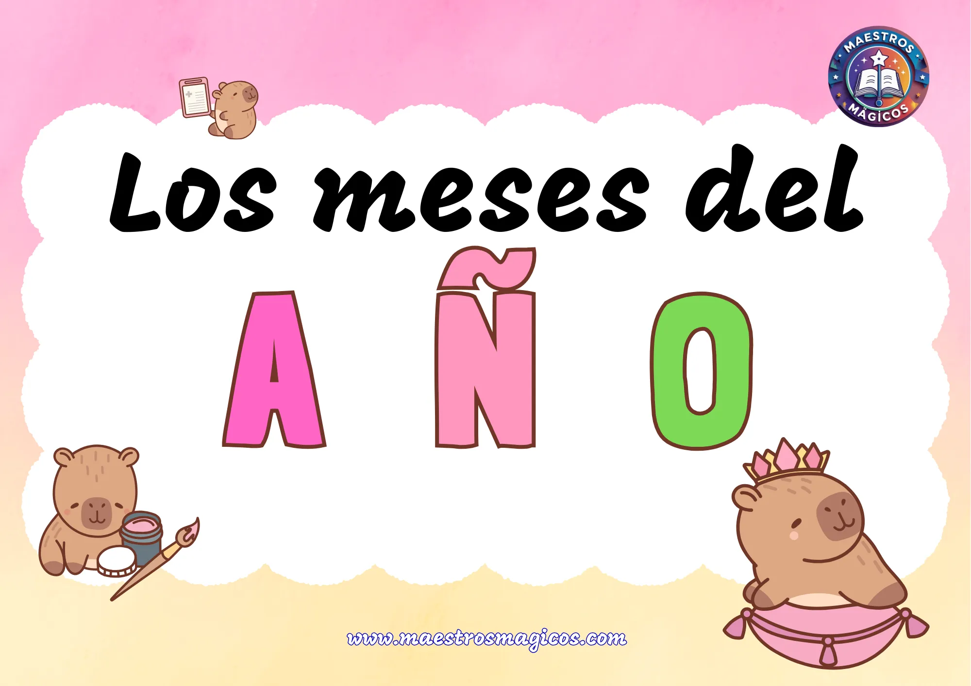 Póster de los meses capibara portada PDF