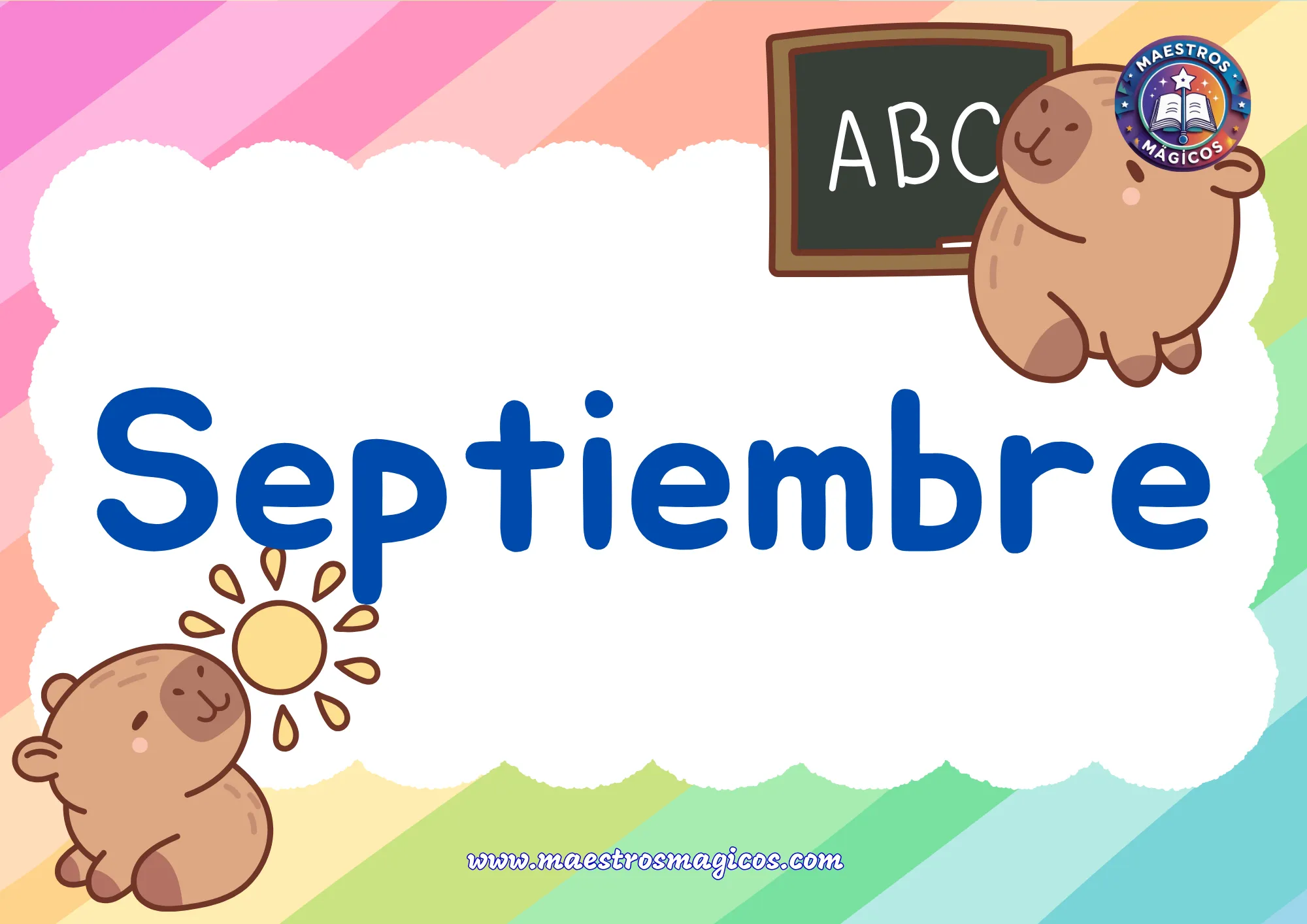 Cartel mes Septiembre escuela