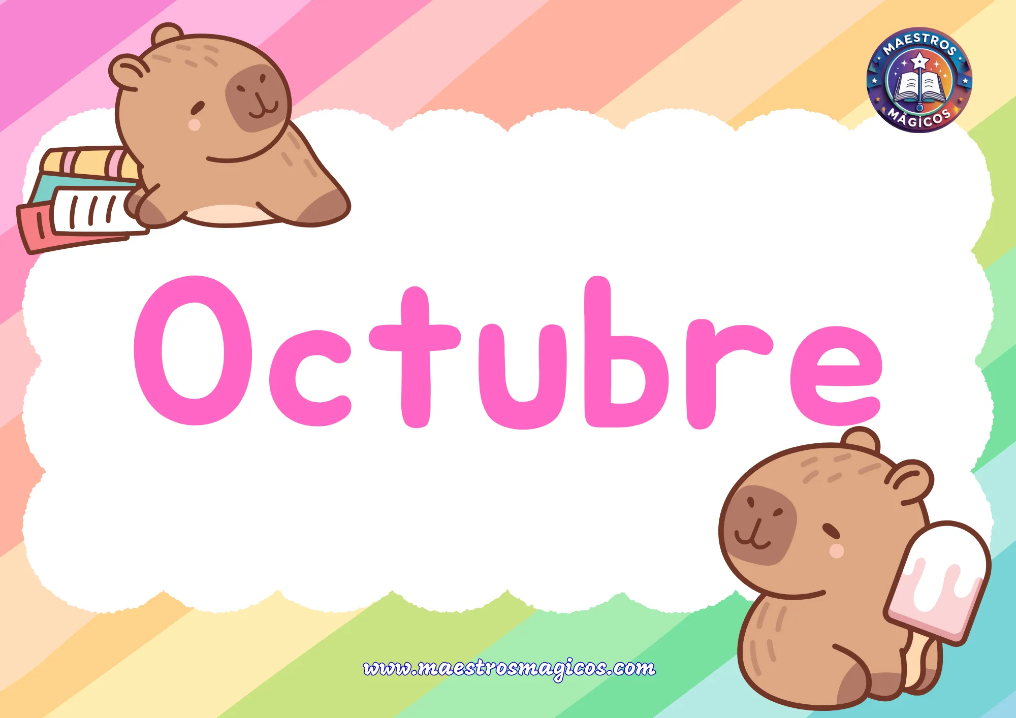 Cartel mes Octubre lectura