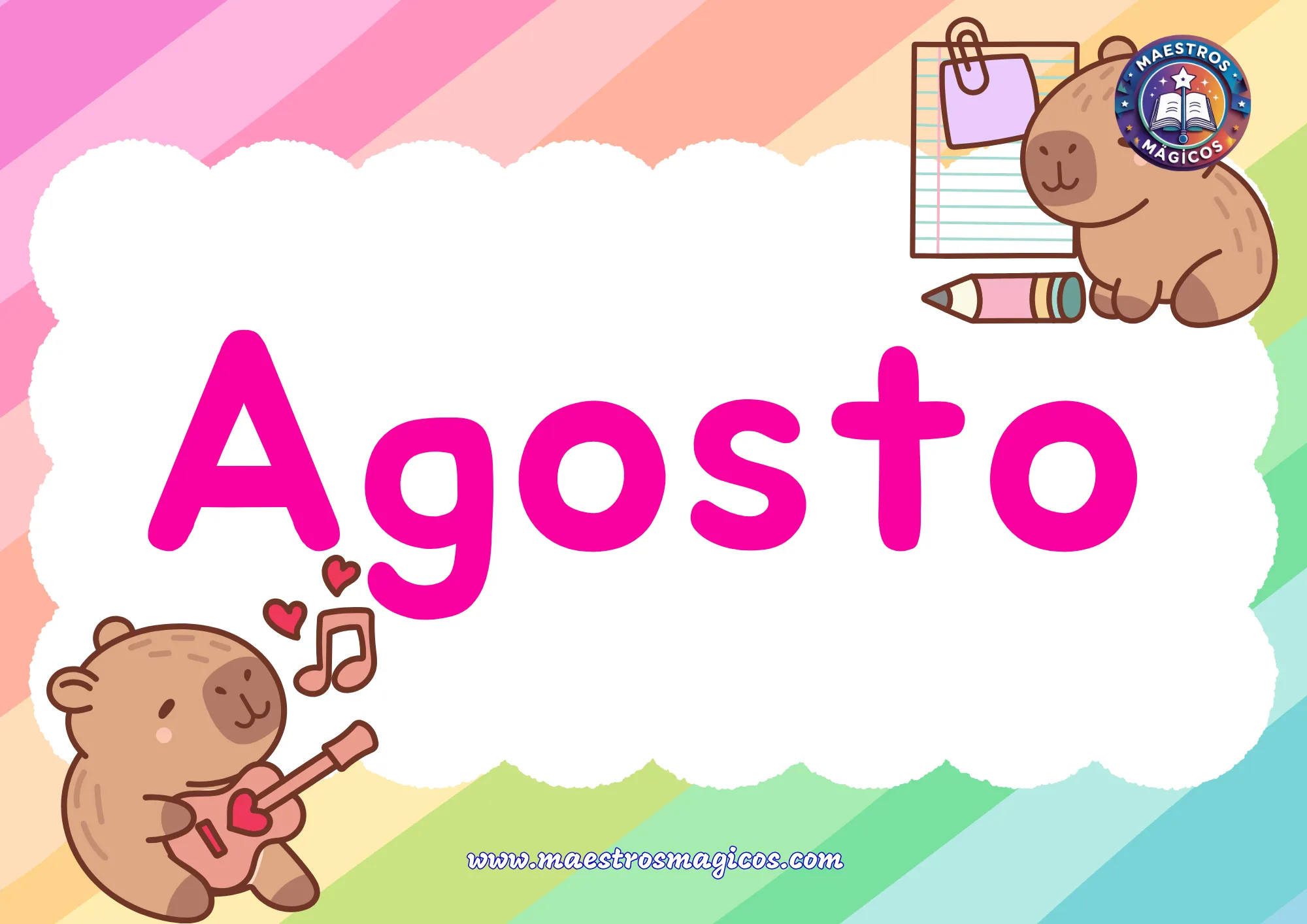 Cartel mes Agosto música