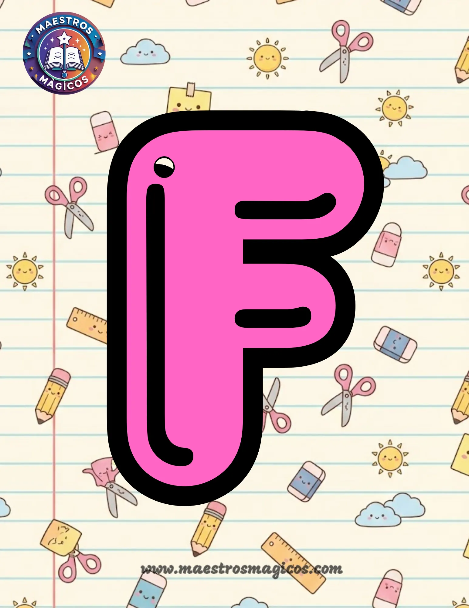 Molde letra C rosa individual