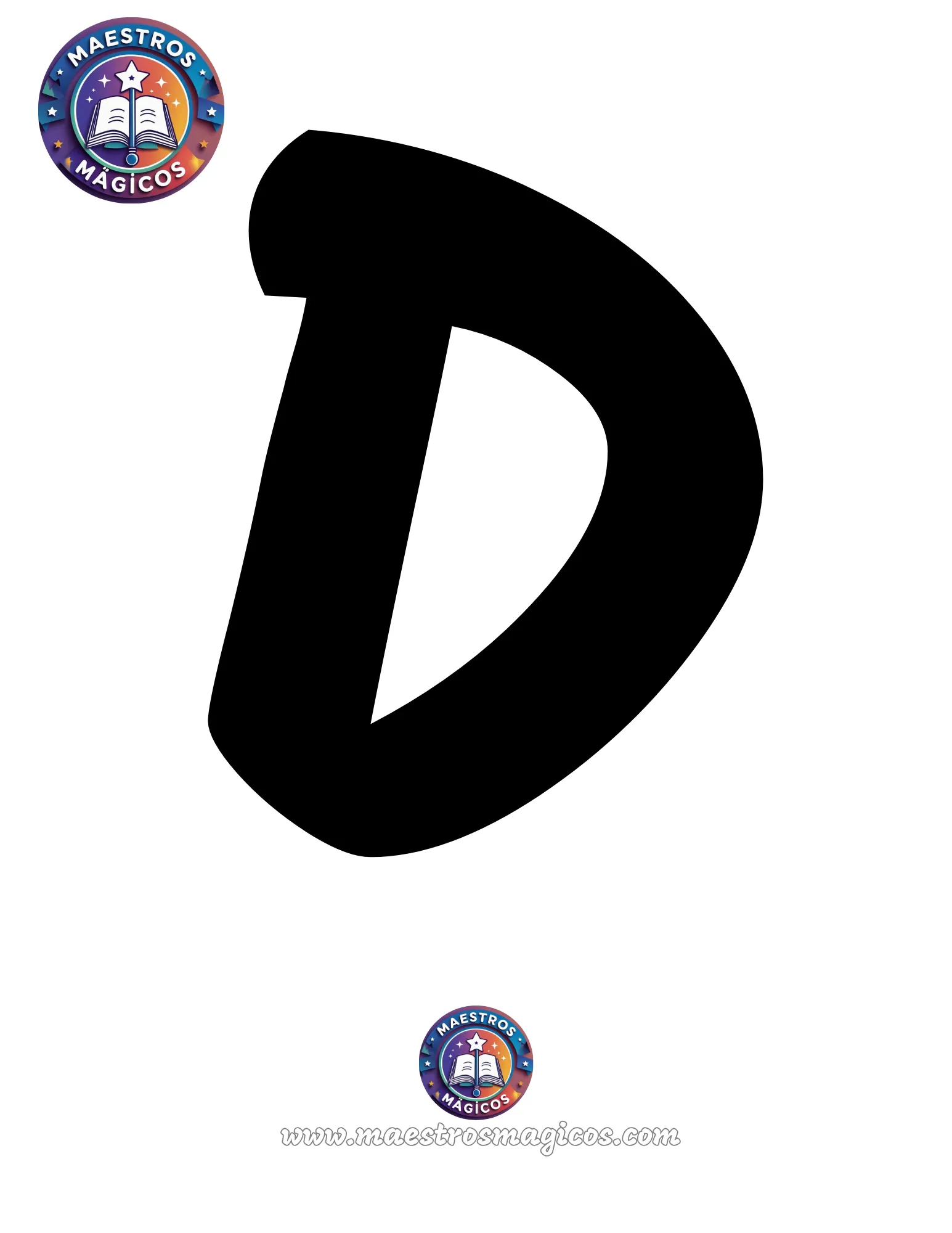 Molde letra A negra individual