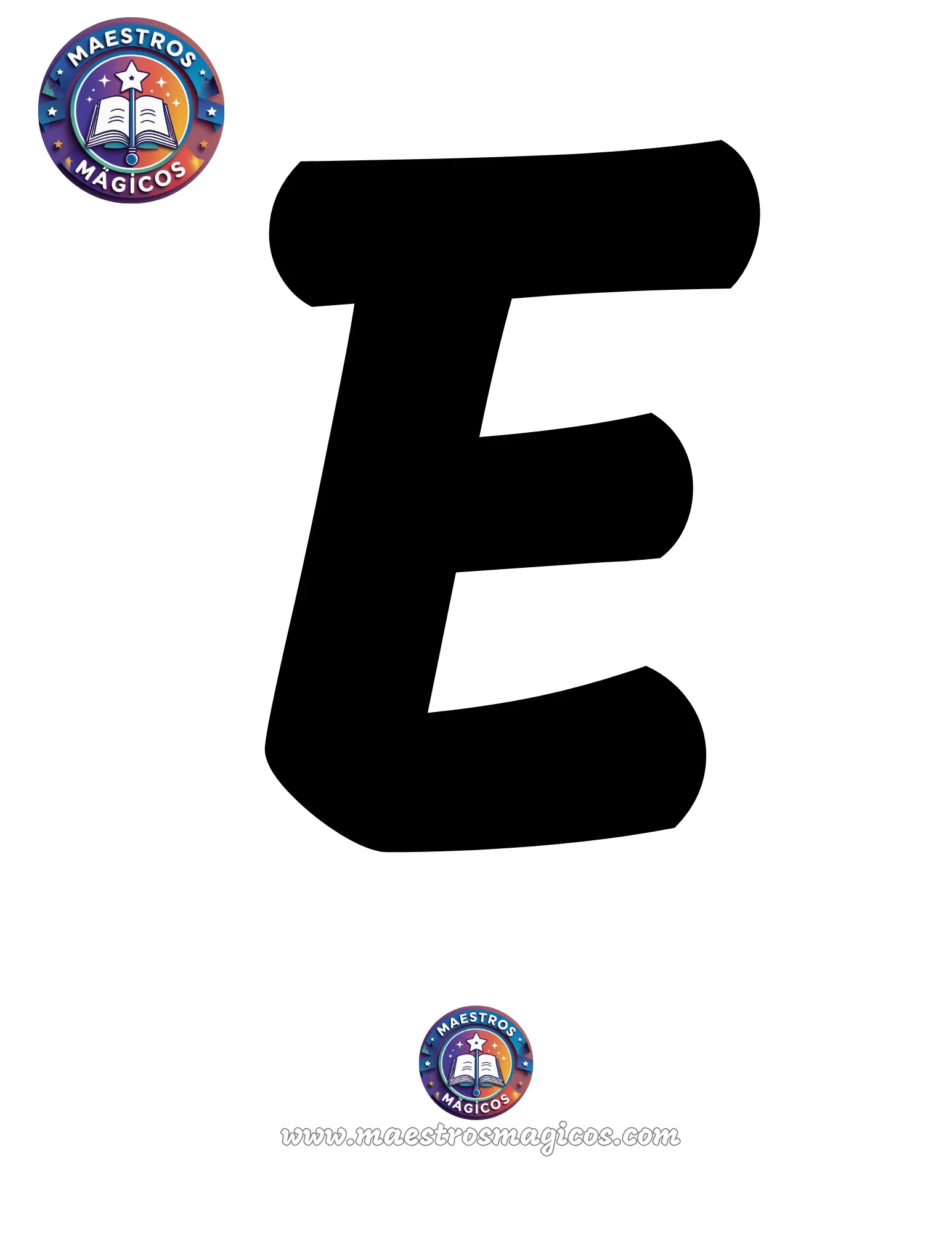 Molde letra B negra individual