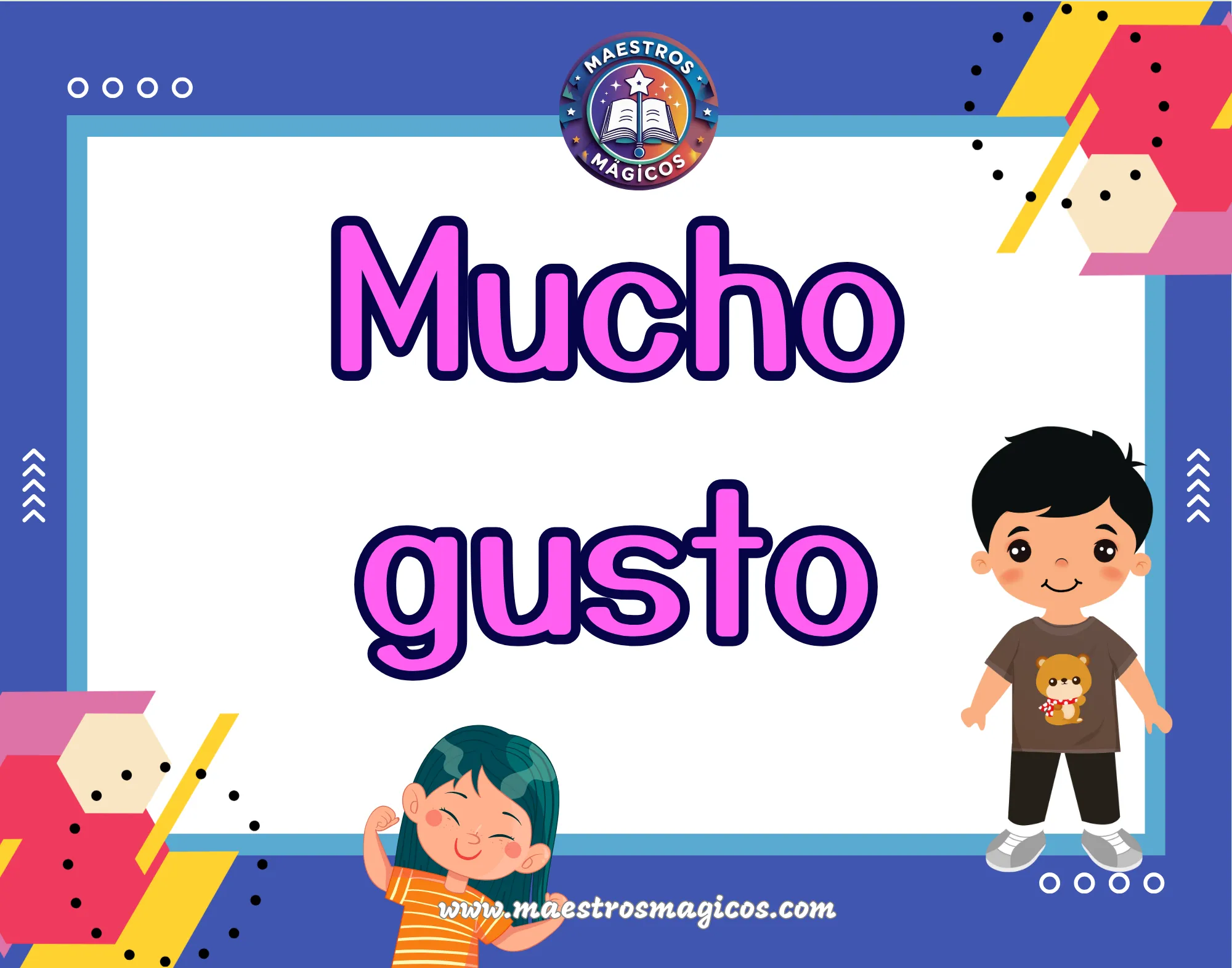 Cartel mucho gusto presentación