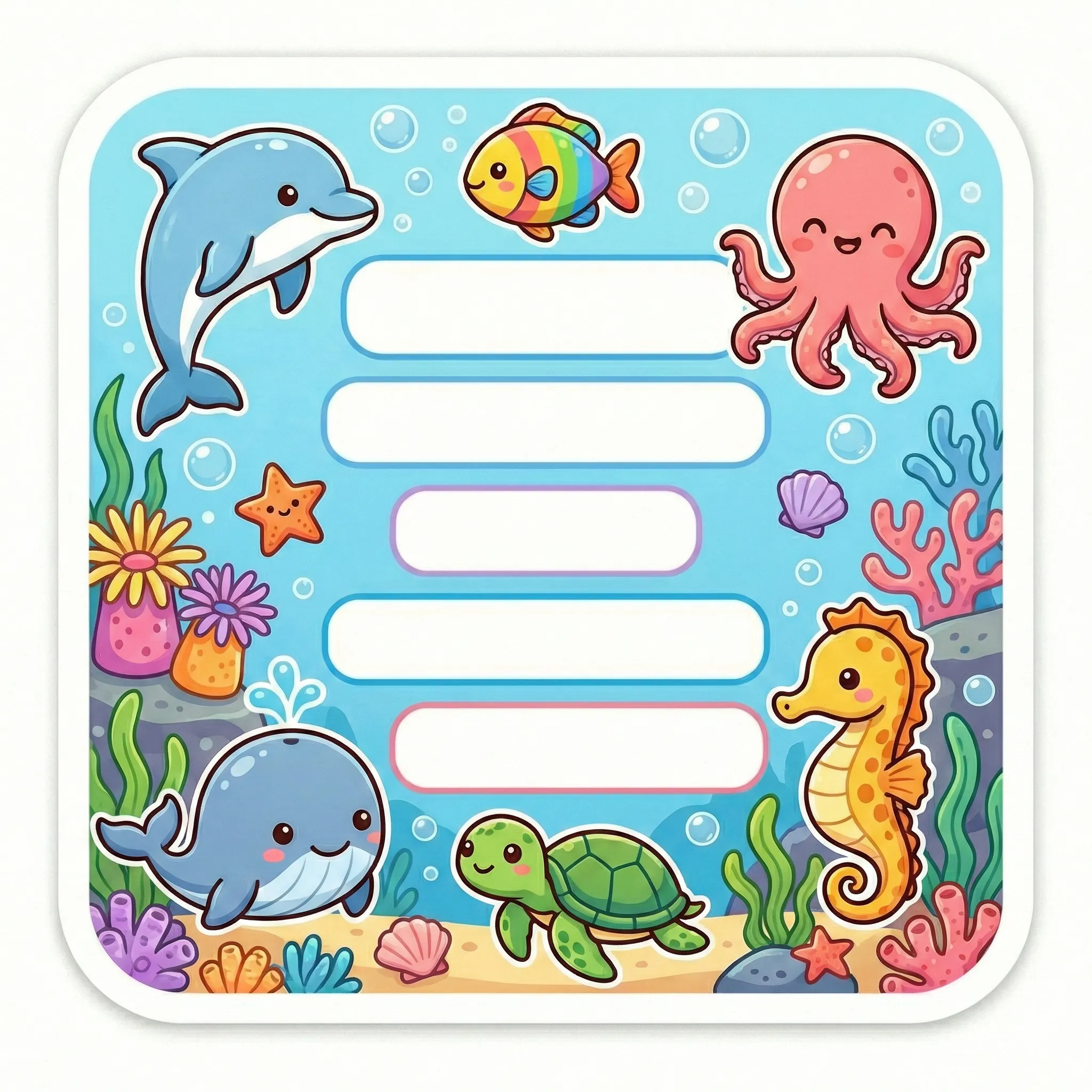 Stickers animales marinos