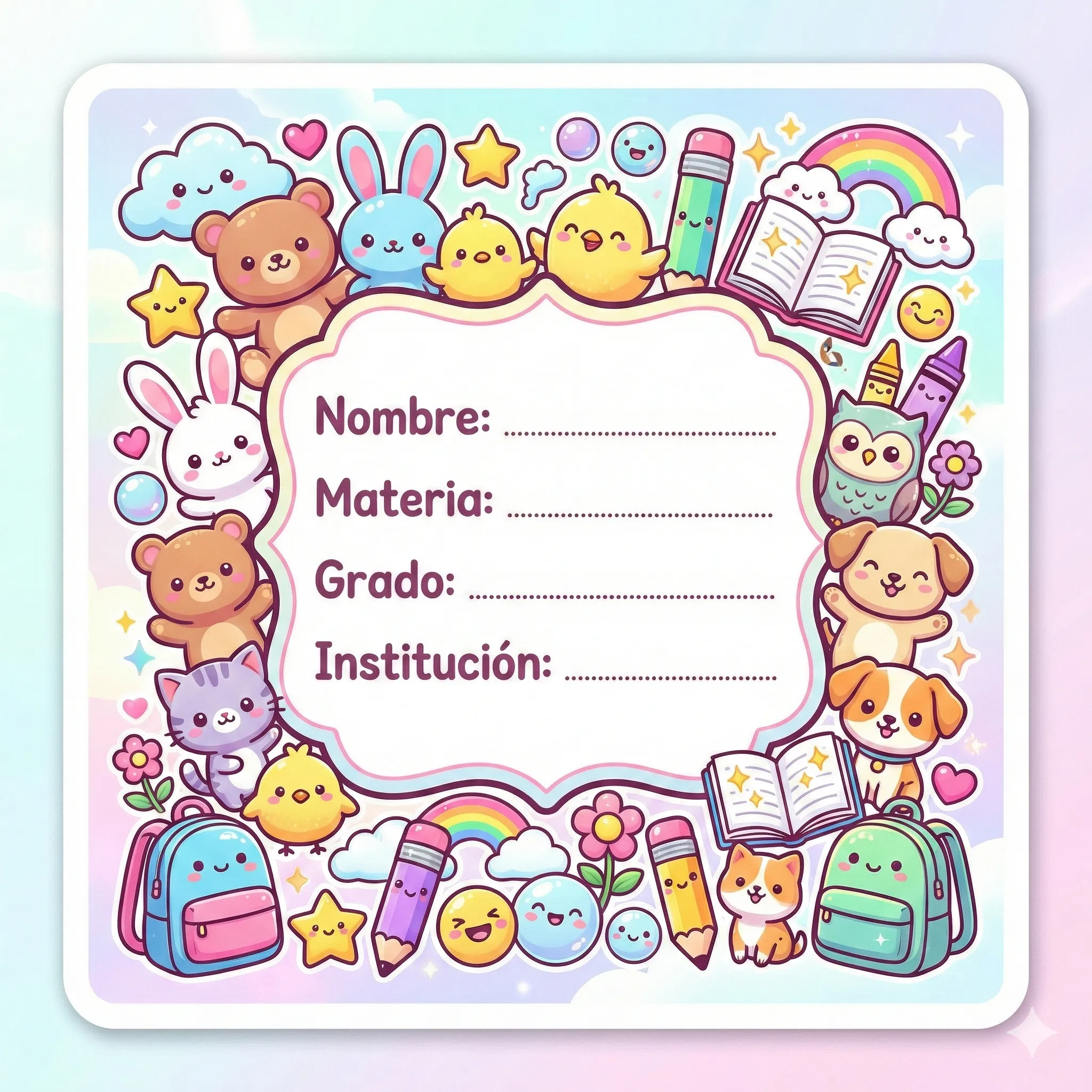Stickers kawaii pastel