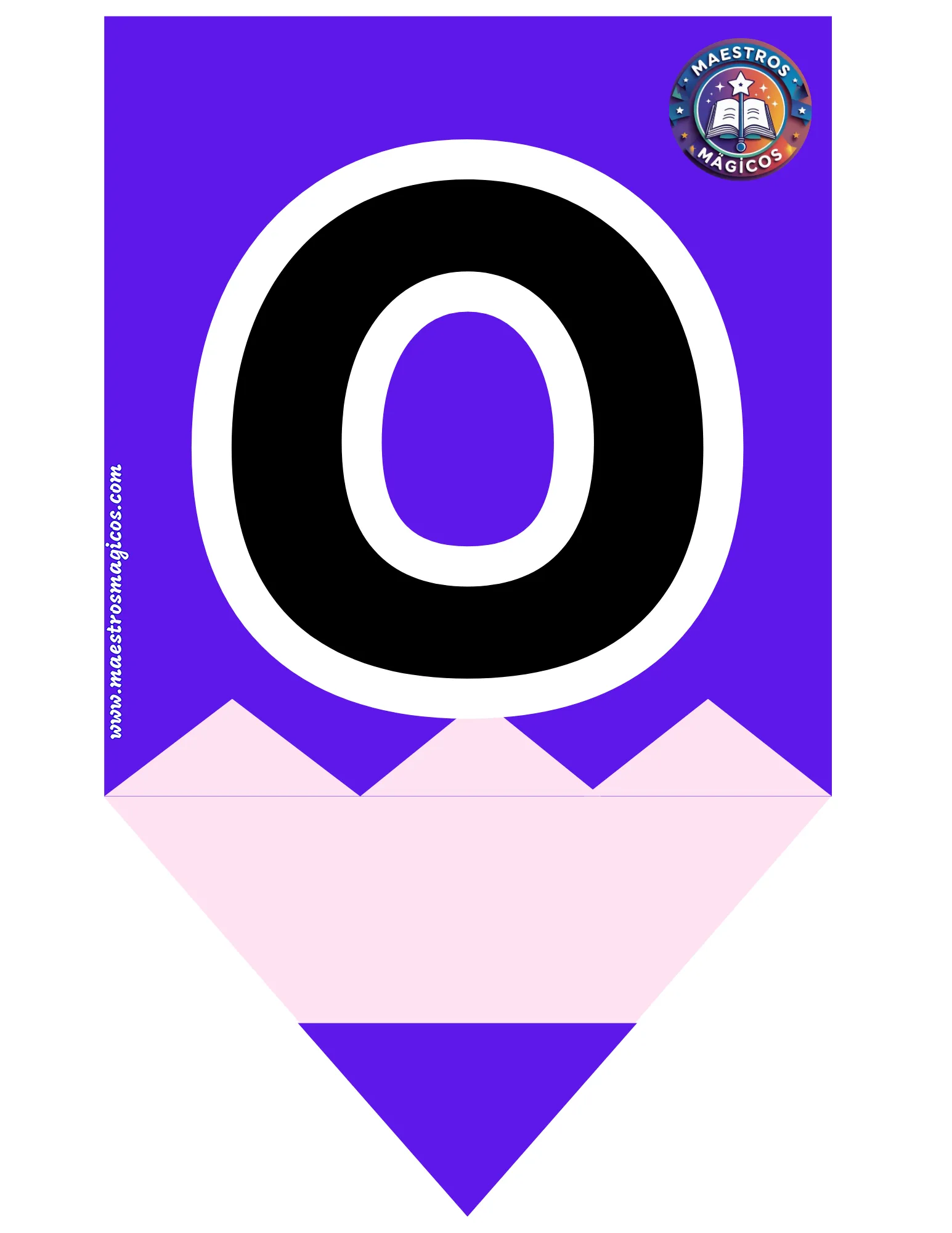 Letra D lápiz amarillo