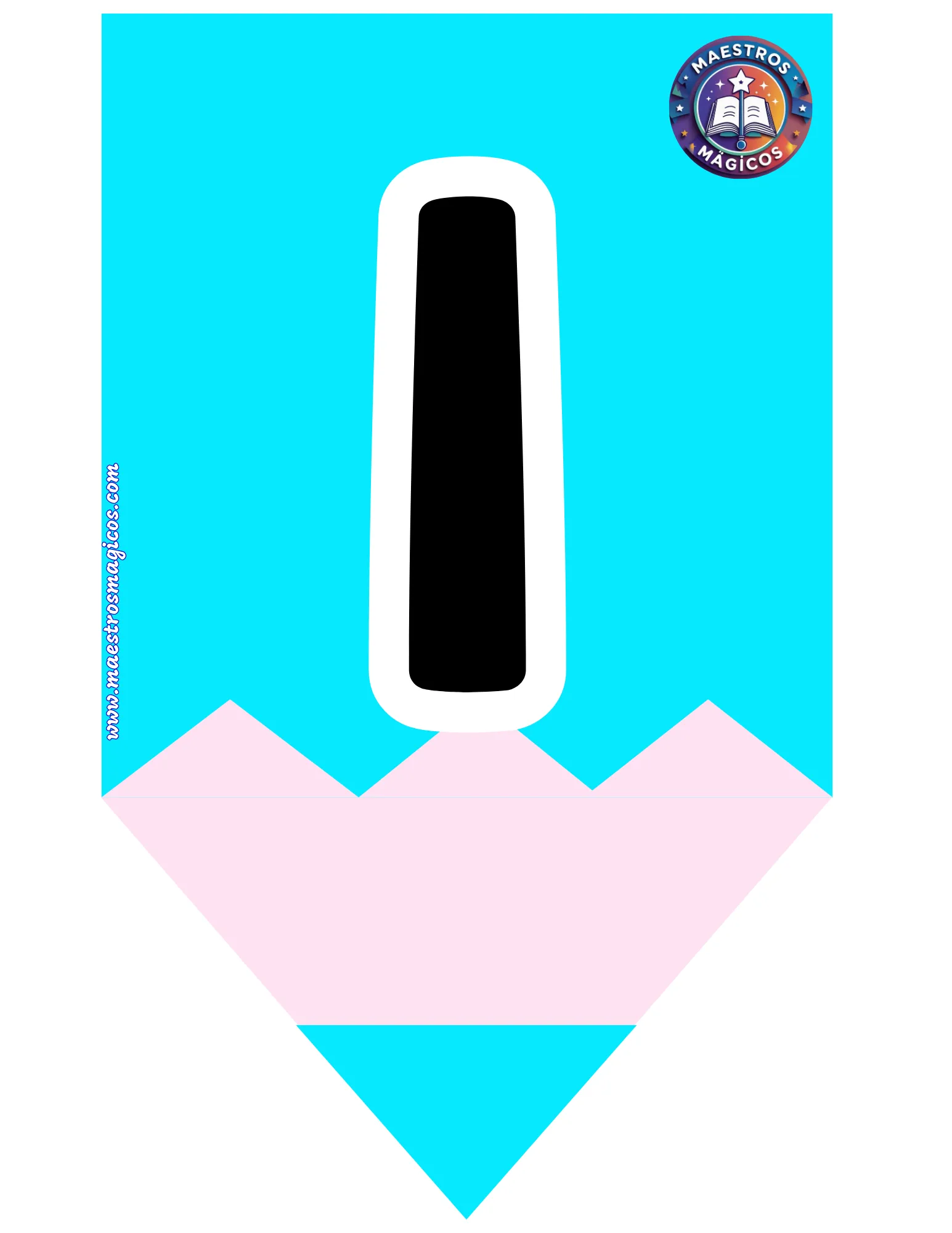 Letra B lápiz fucsia