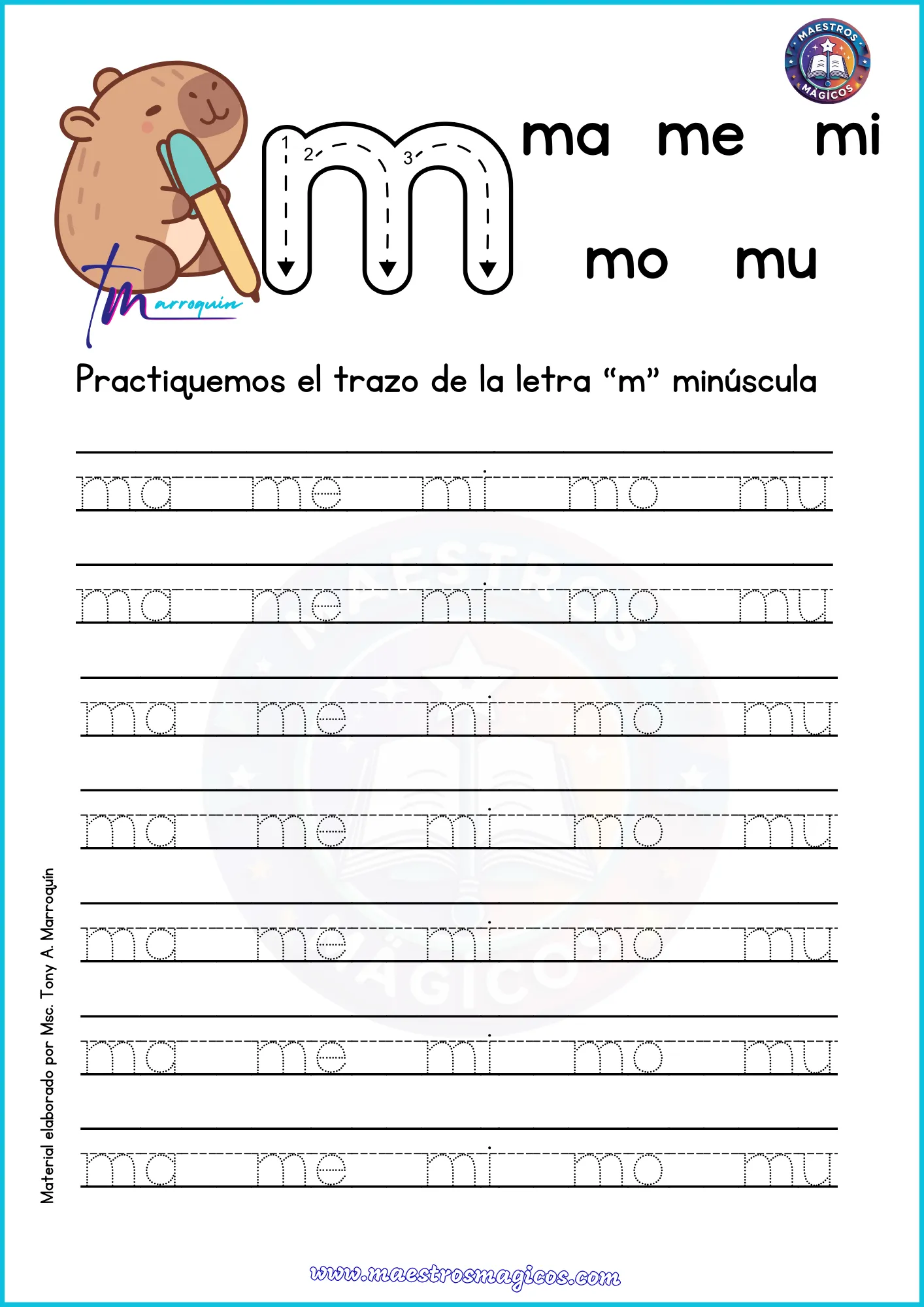 Comprensión lectora letra m