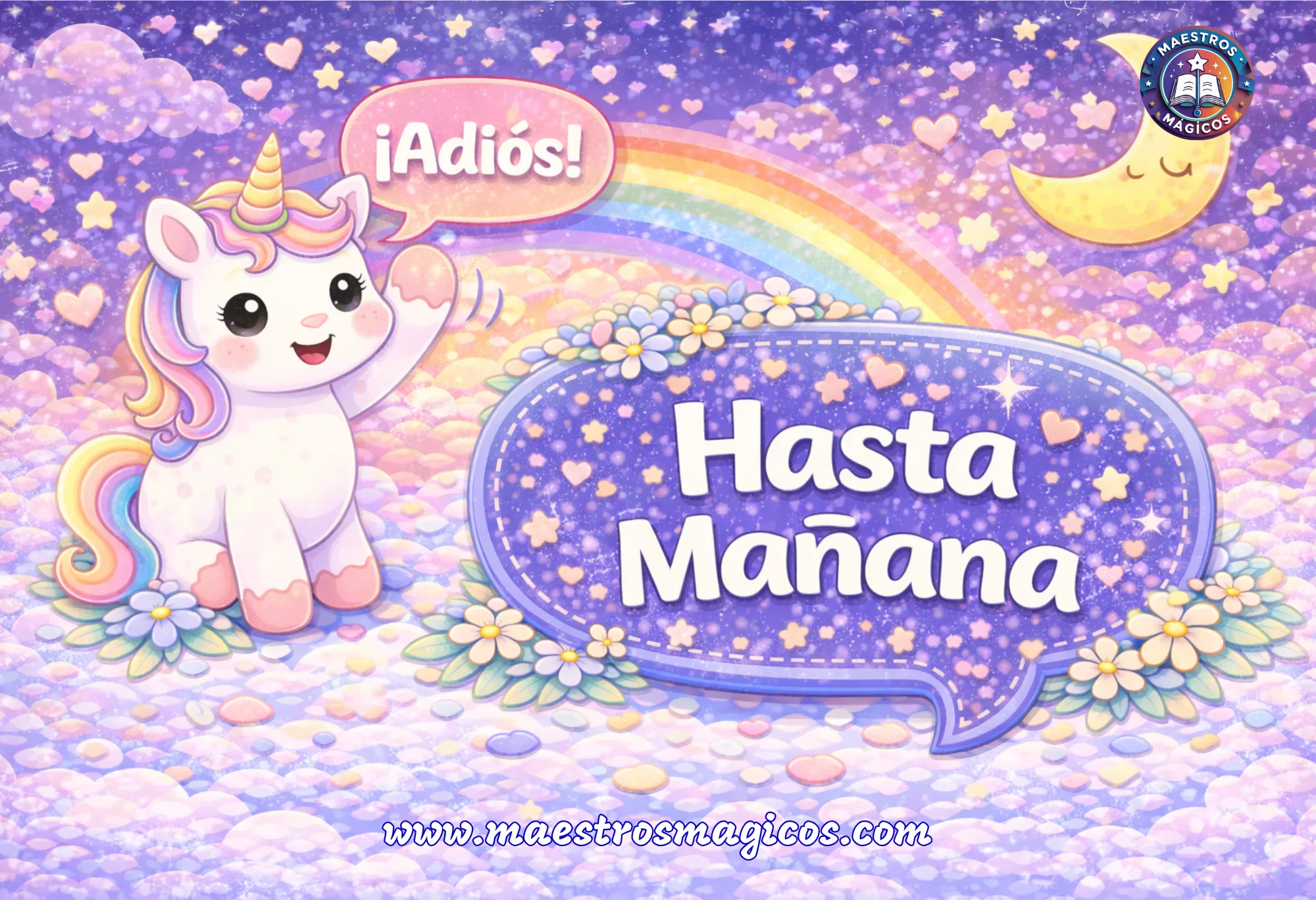 Cartel Hola unicornios