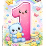 póster premium números del 1 10tm1