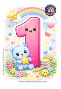 póster premium números del 1 10tm1