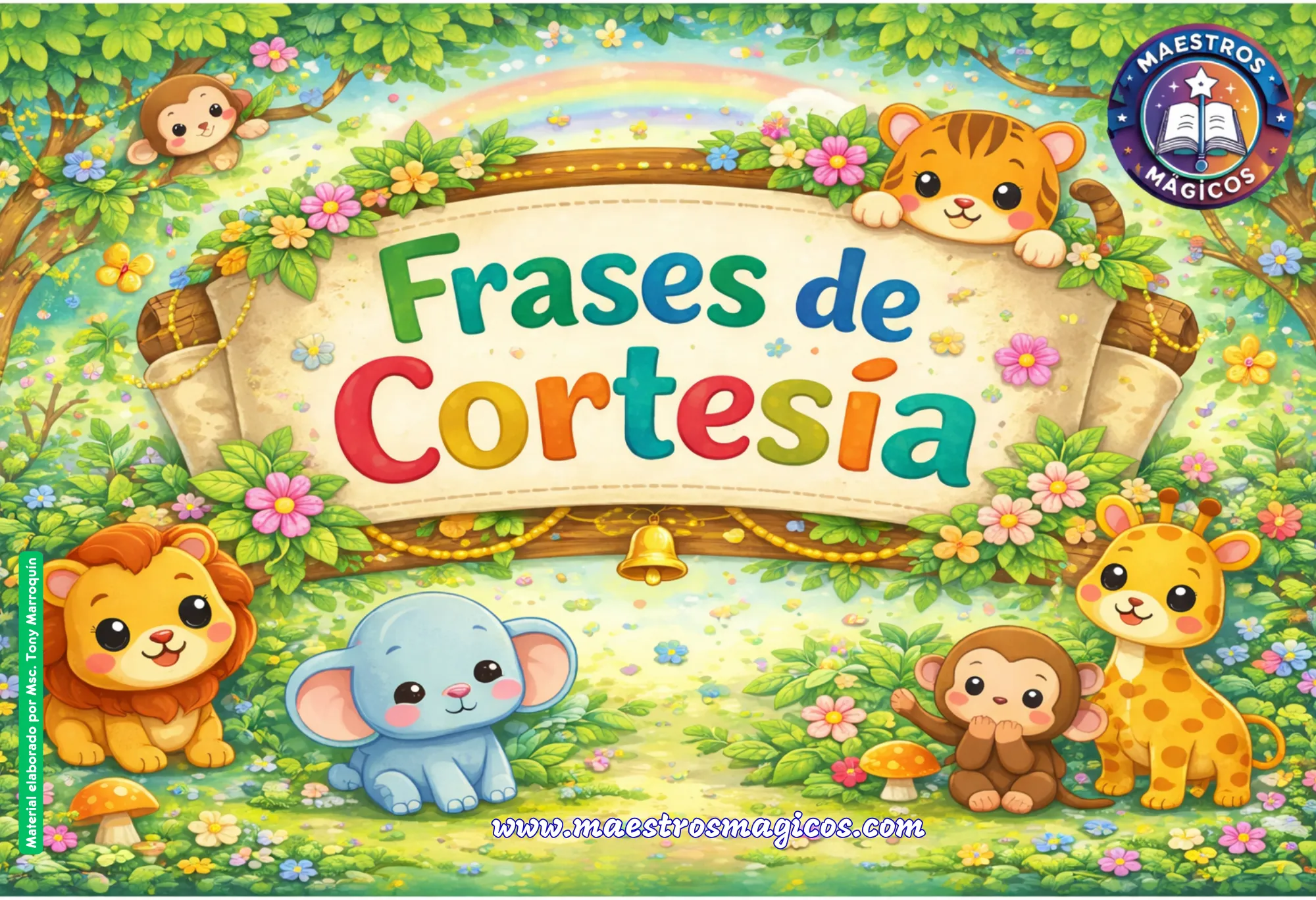 Frases de cortesía premium carteles selva