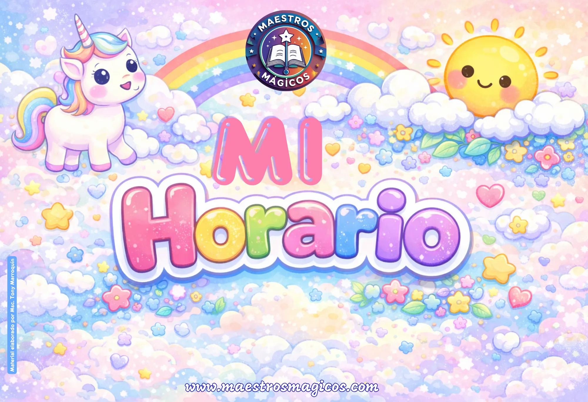 Rutina de inicial premium portada unicornios