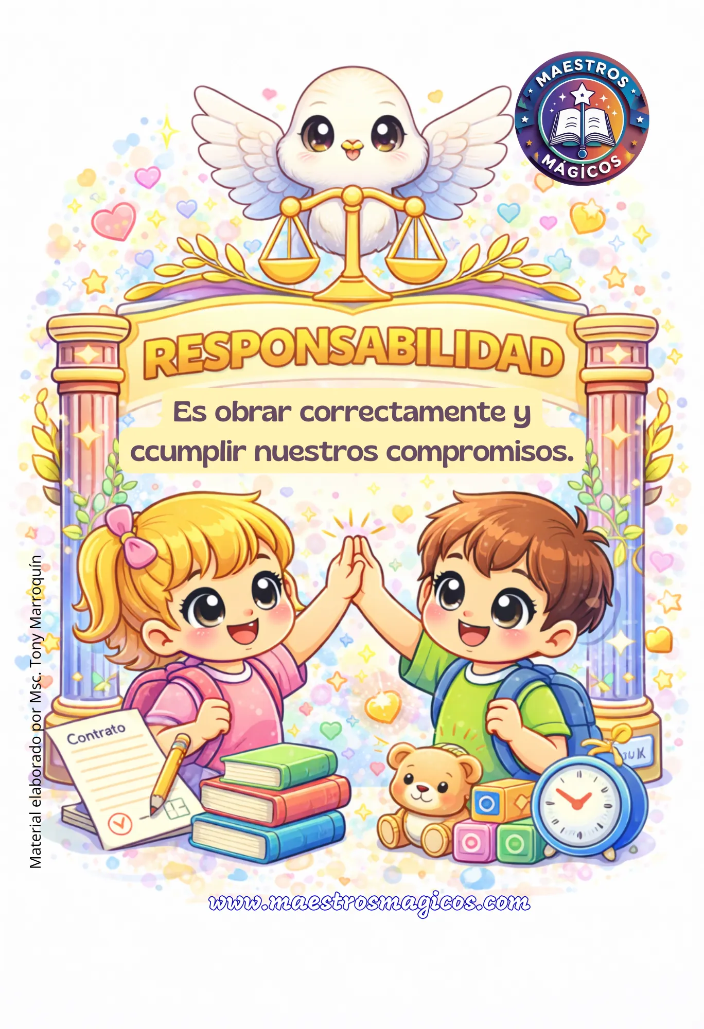 Cartel valor empatía unicornio