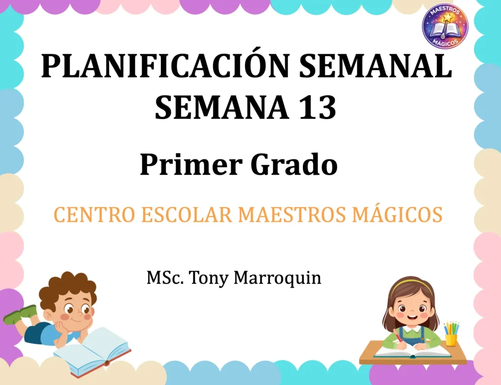planificación semana 13 primer grado